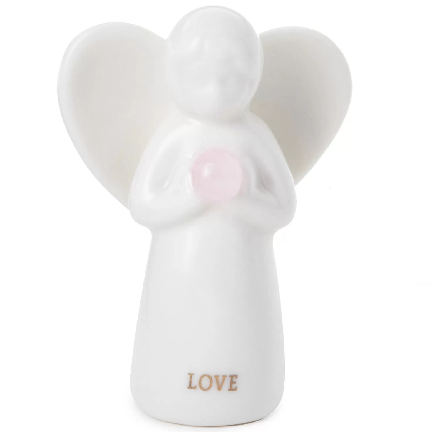 Hot Rose Quartz Angel Of Love Mini Angel Figurine, 2" Encouragement