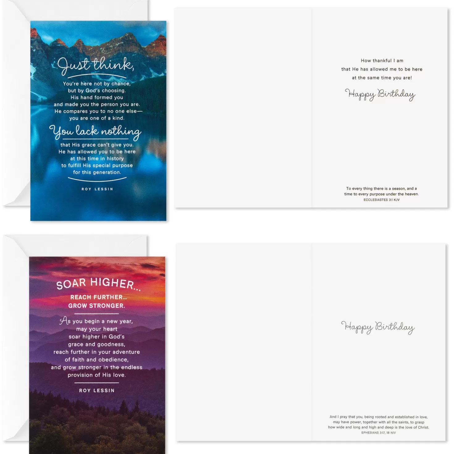 Birthday>Hallmark Roy Lessin Inspiration Boxed Religious Encouragement Cards Assortment, Pack Of 12