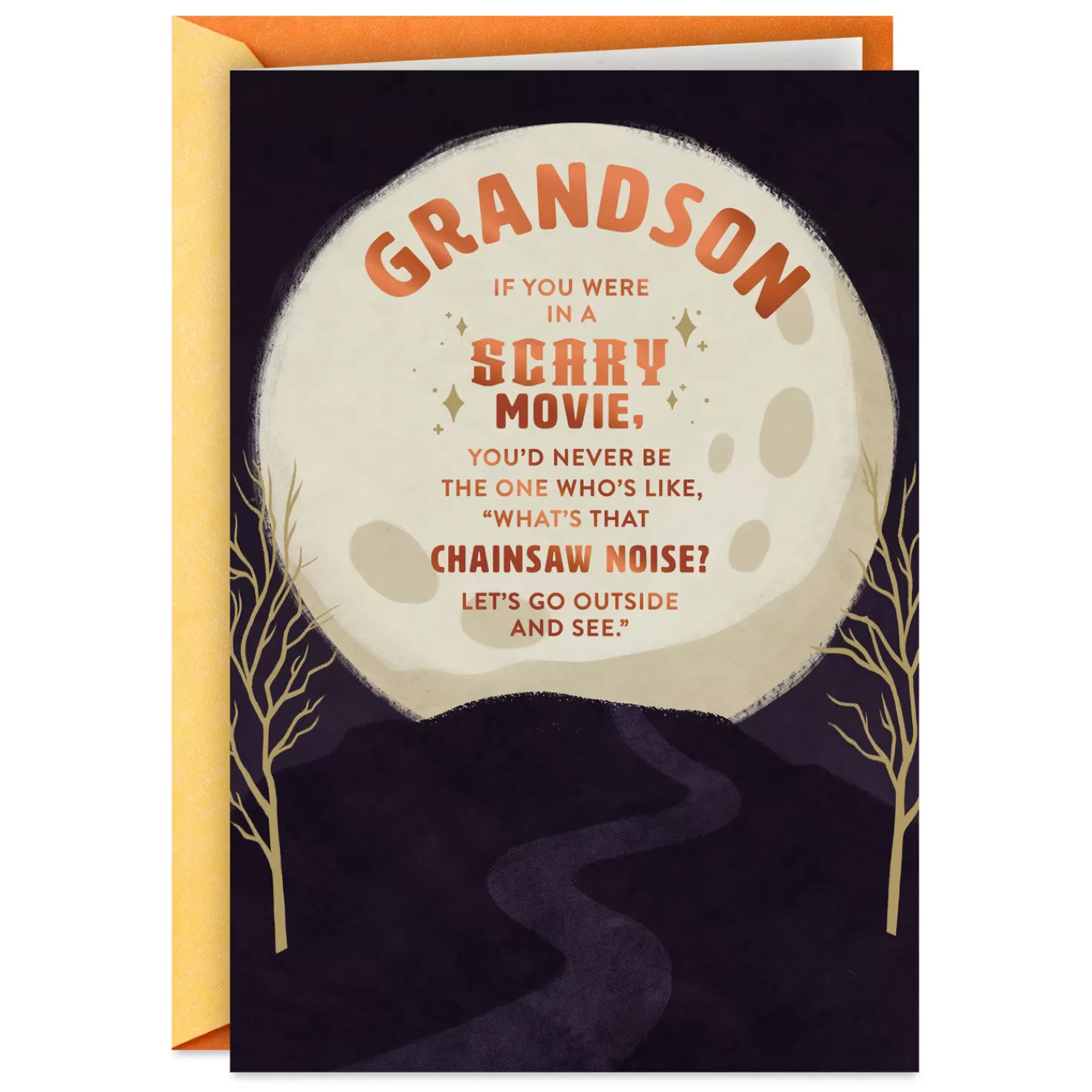 Halloween (10/31)>Hallmark Scary Smart Funny Halloween Card For Grandson