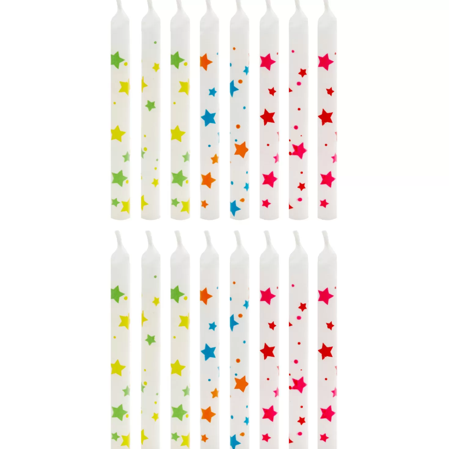 Birthday>Hallmark Scattered Stars White Birthday Candles, Set Of 16