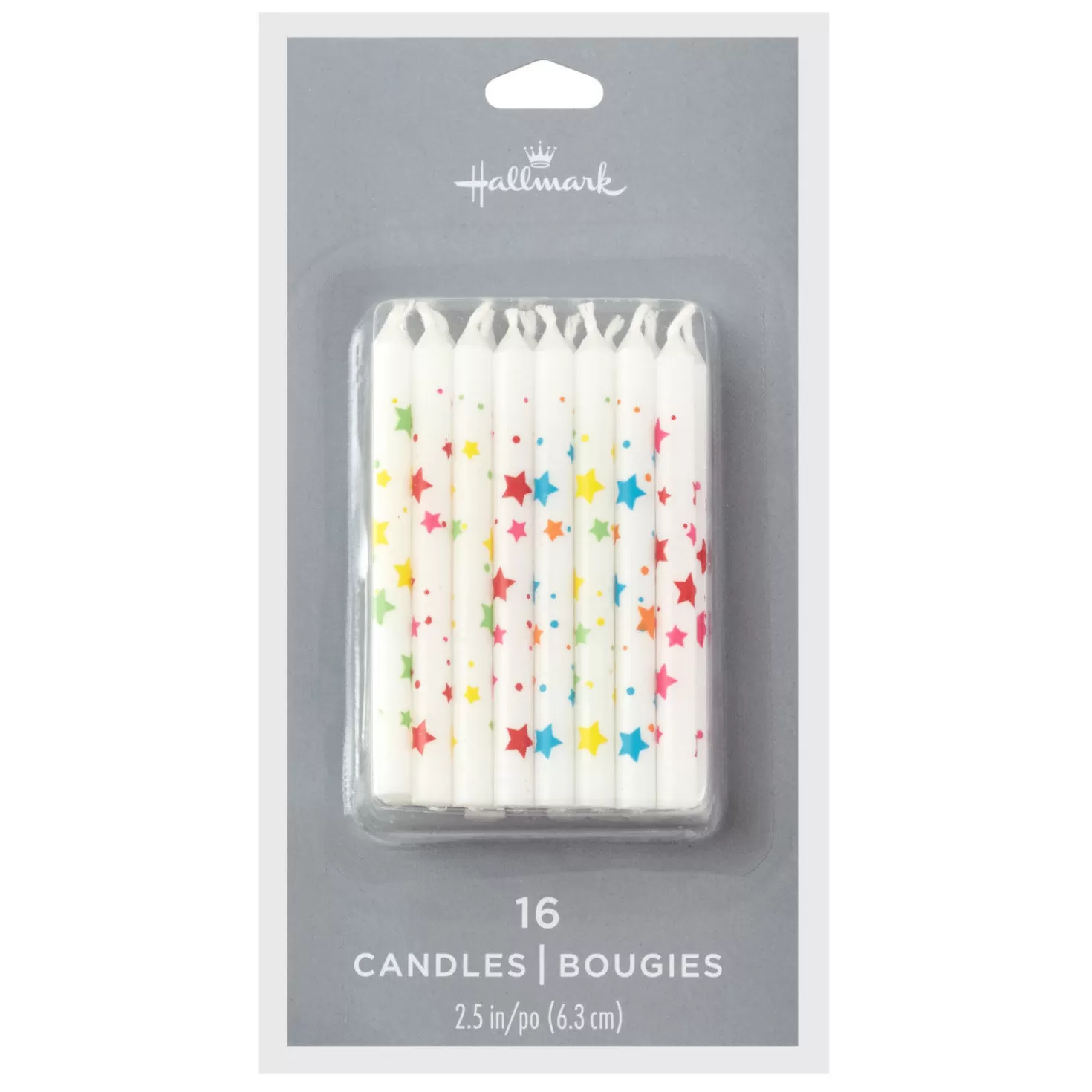 Birthday>Hallmark Scattered Stars White Birthday Candles, Set Of 16