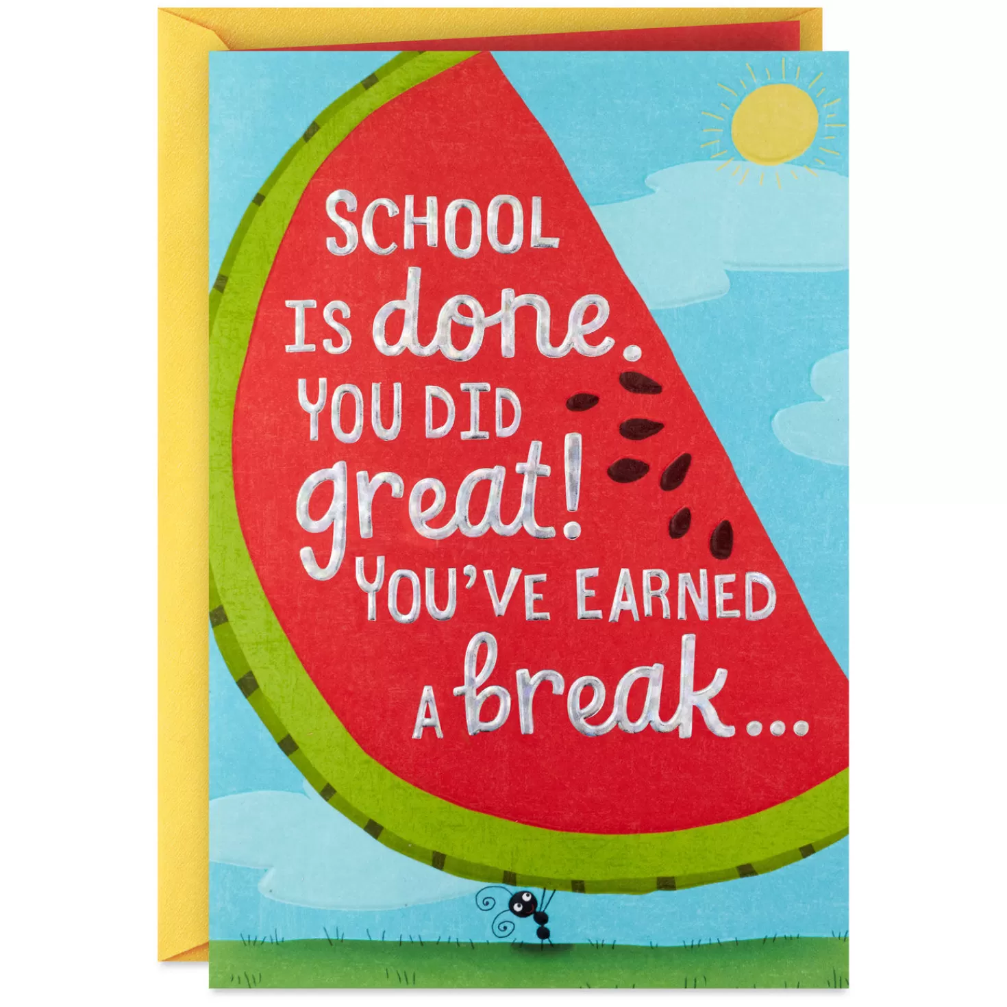 Outlet School's Out For Summer End Of Year Congratulations Card For Kid Graduation