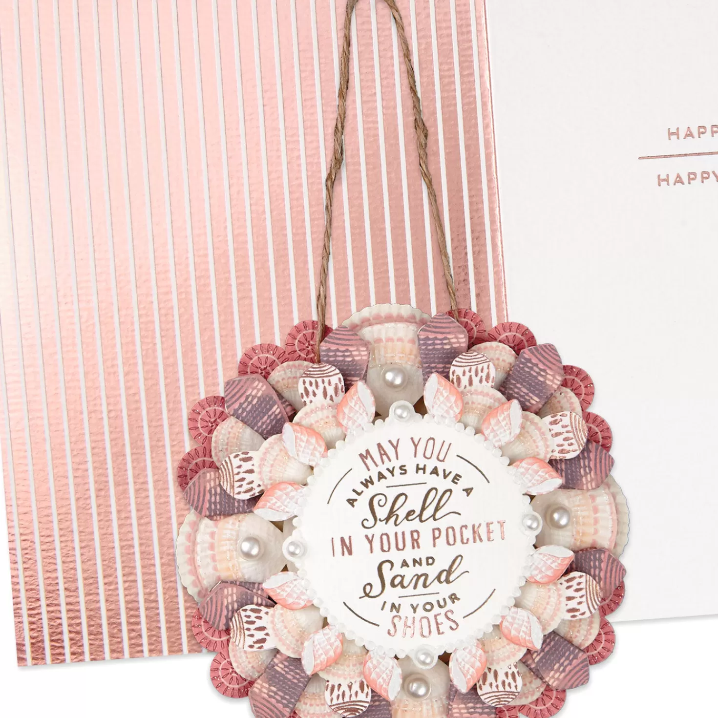 Birthday>Hallmark Seashells And Sand Birthday Card With Decoration