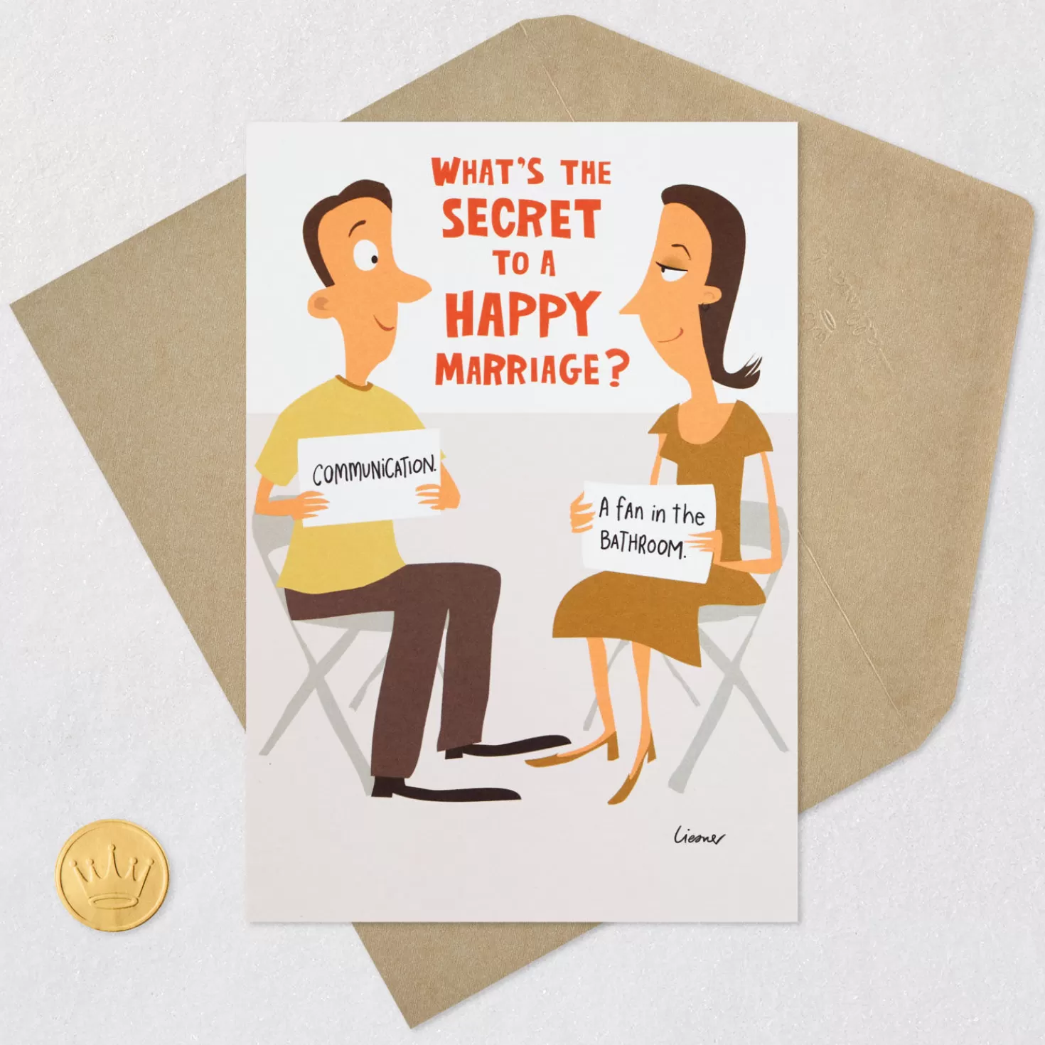 Anniversary>Hallmark Secret To A Happy Marriage Funny Anniversary Card For Couple