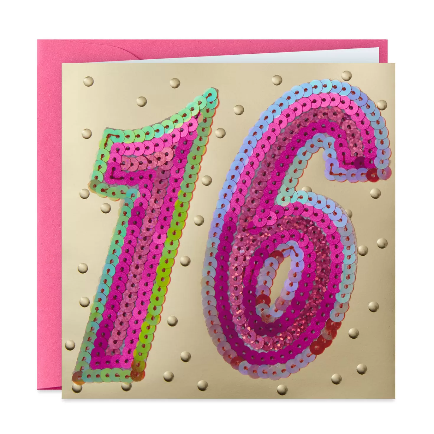 Birthday>Hallmark Sequined Sweet 16 Birthday Card For Her