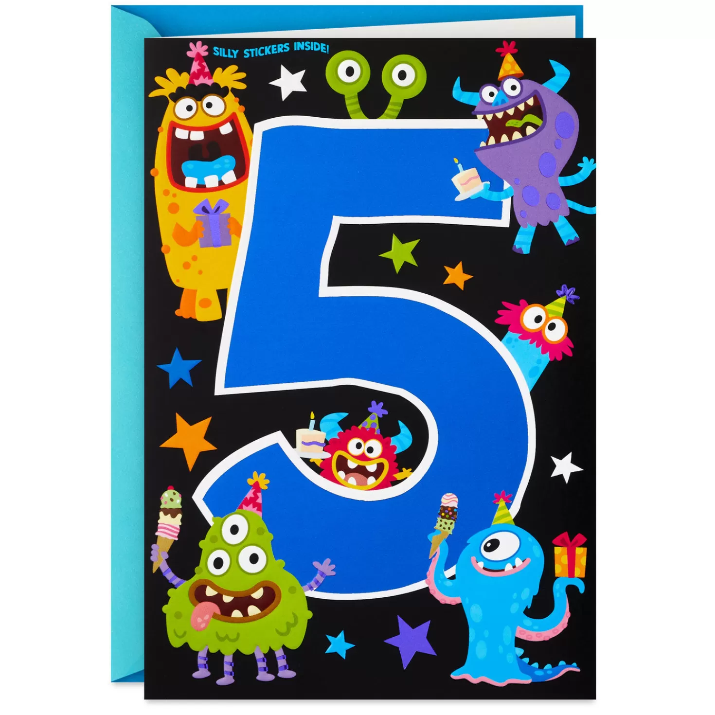 Birthday>Hallmark Silly Monsters 5Th Birthday Card With Stickers