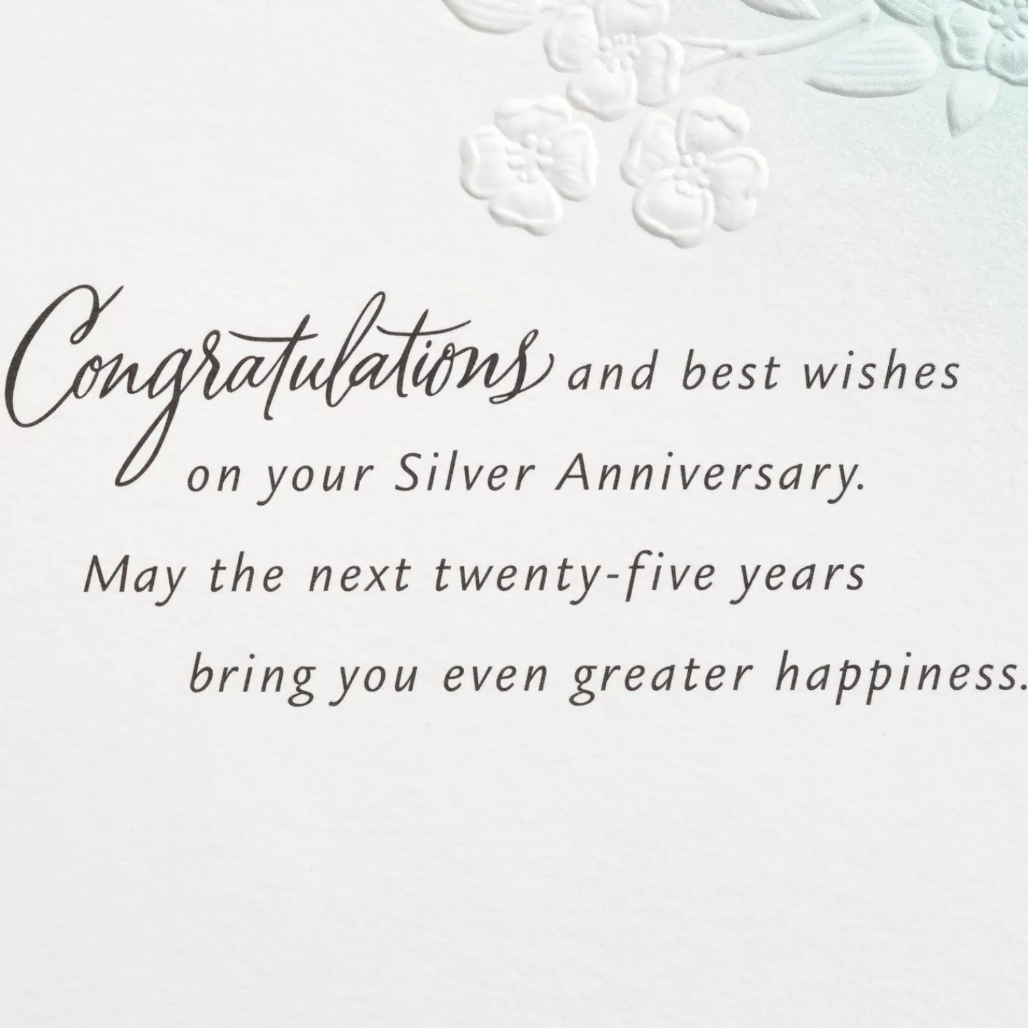Anniversary>Hallmark Silver Means Coming So Far 25Th Anniversary Card