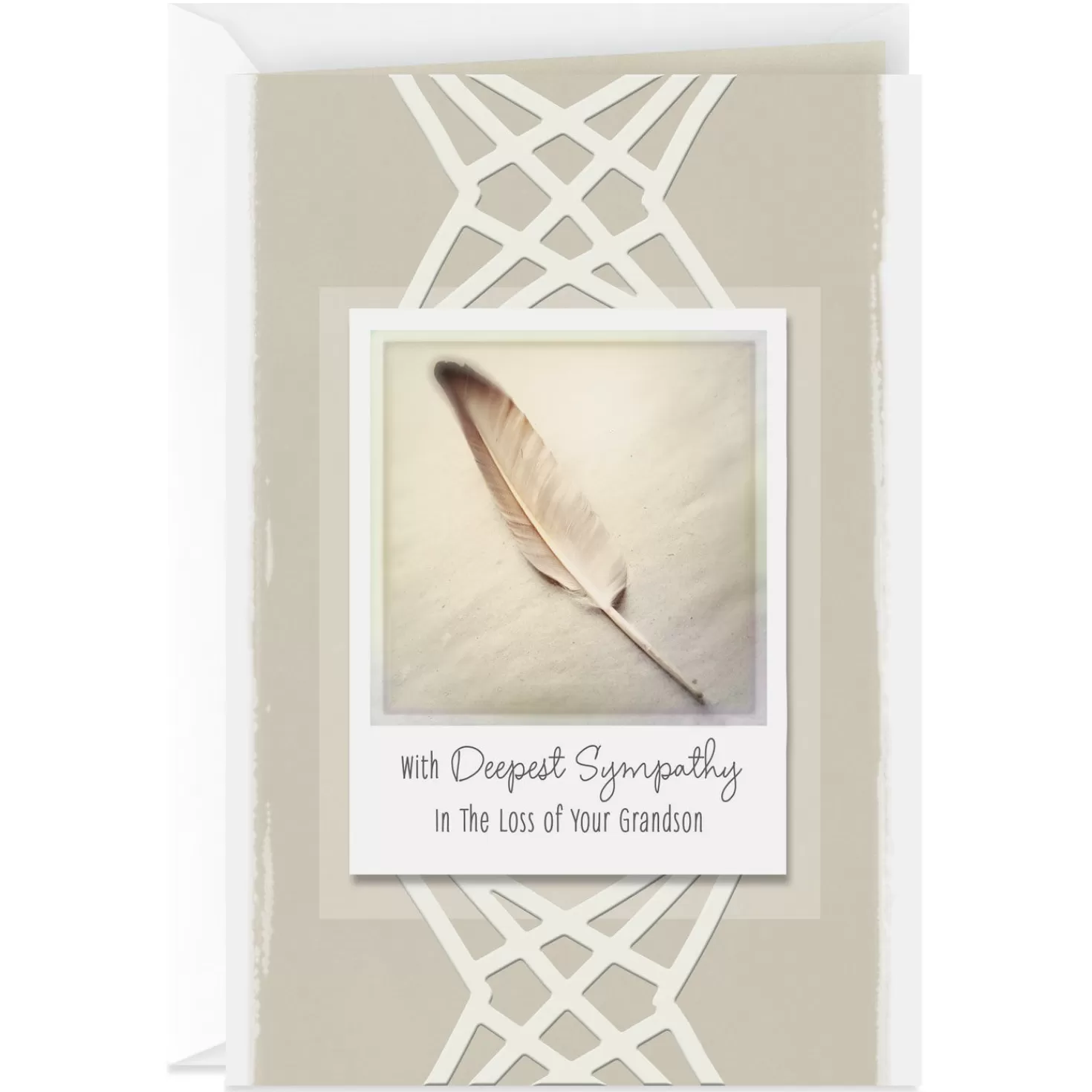 Best Single Feather Sympathy Card For Loss Of Grandson Sympathy