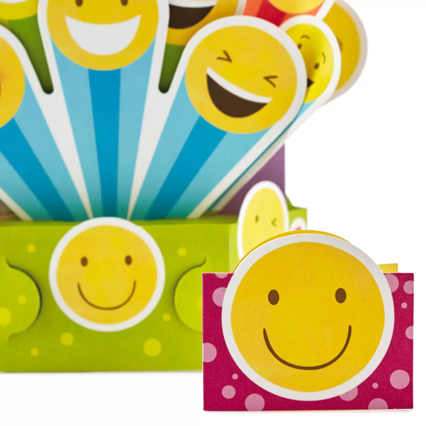 Birthday>Hallmark Smiley Face Emojis Musical 3D Pop-Up Birthday Card With Light