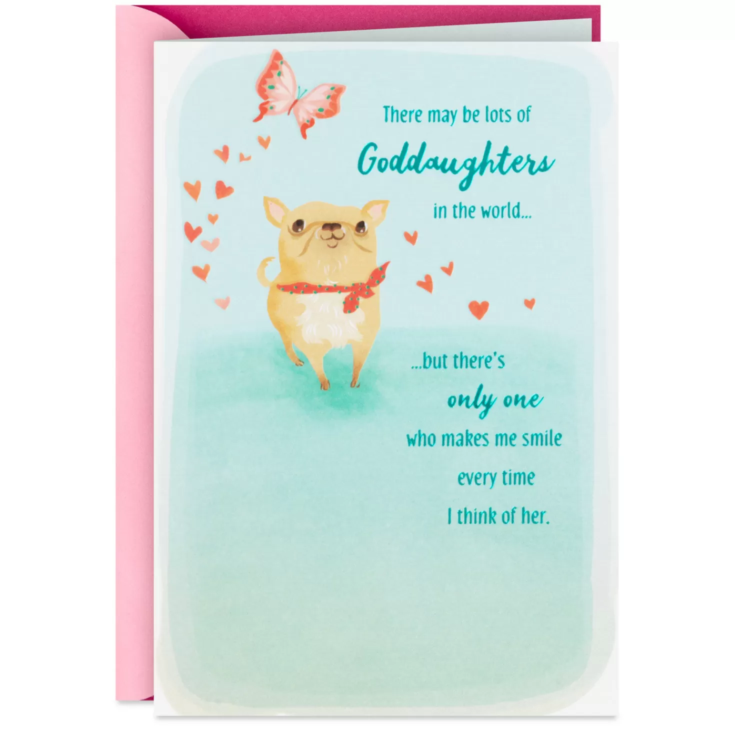 Birthday>Hallmark Smiling Thinking Of You Birthday Card For Goddaughter