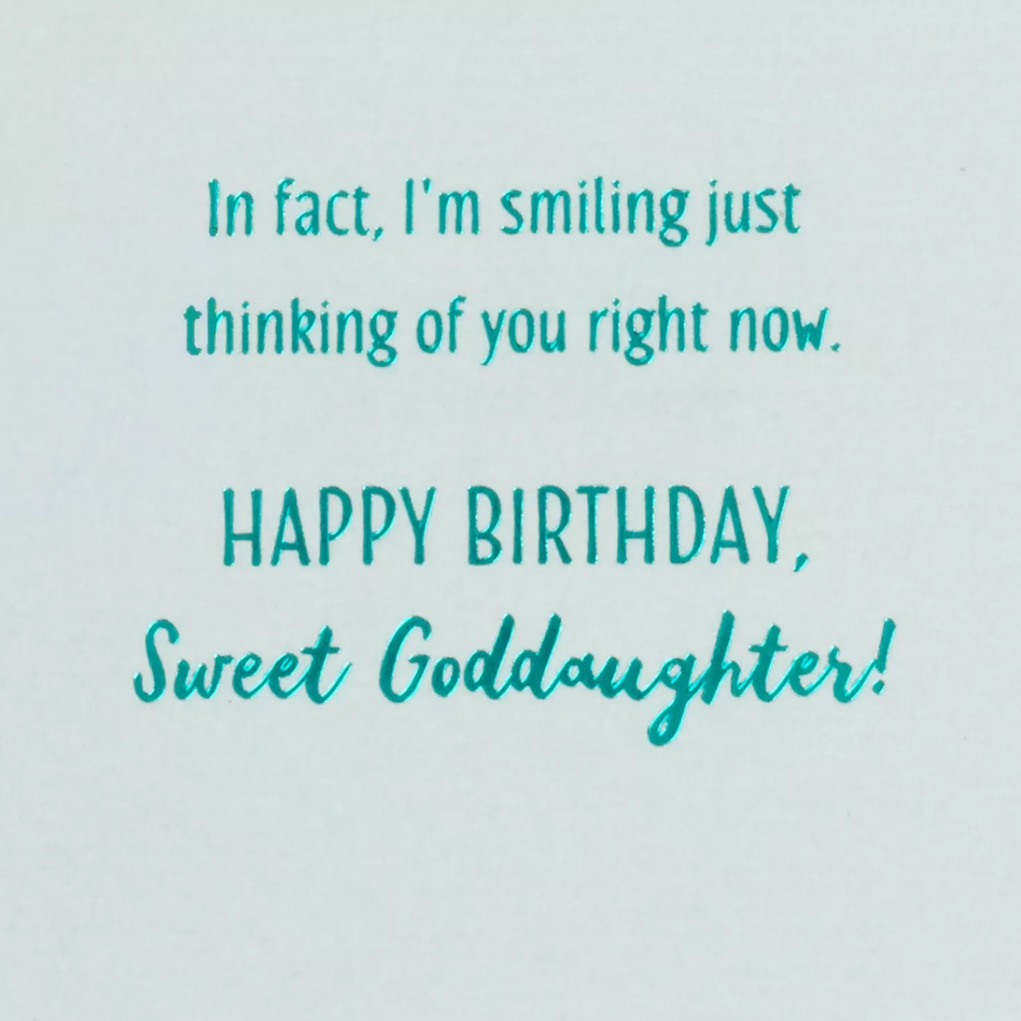 Birthday>Hallmark Smiling Thinking Of You Birthday Card For Goddaughter