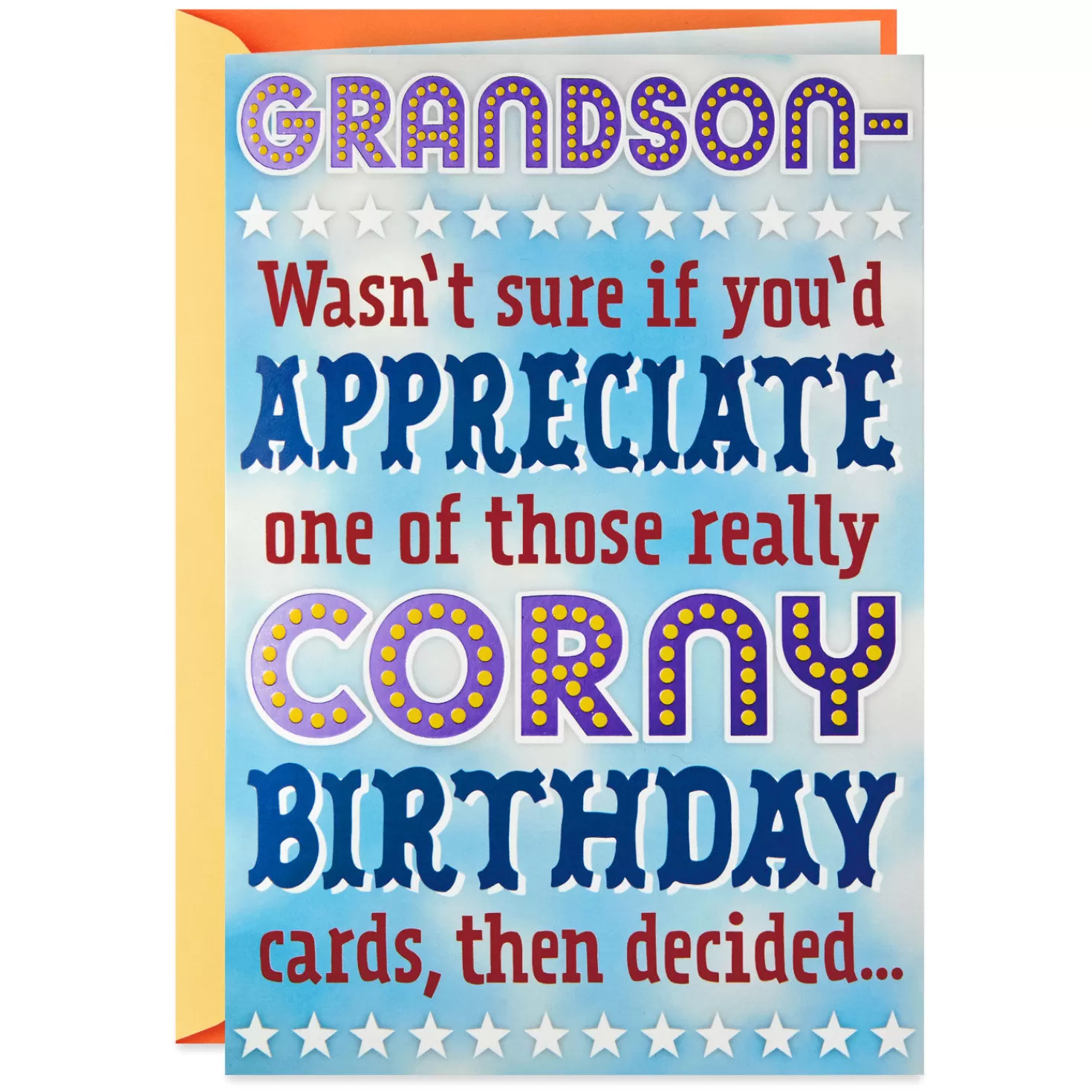 Birthday>Hallmark So Corny Funny Pop-Up Birthday Card For Grandson