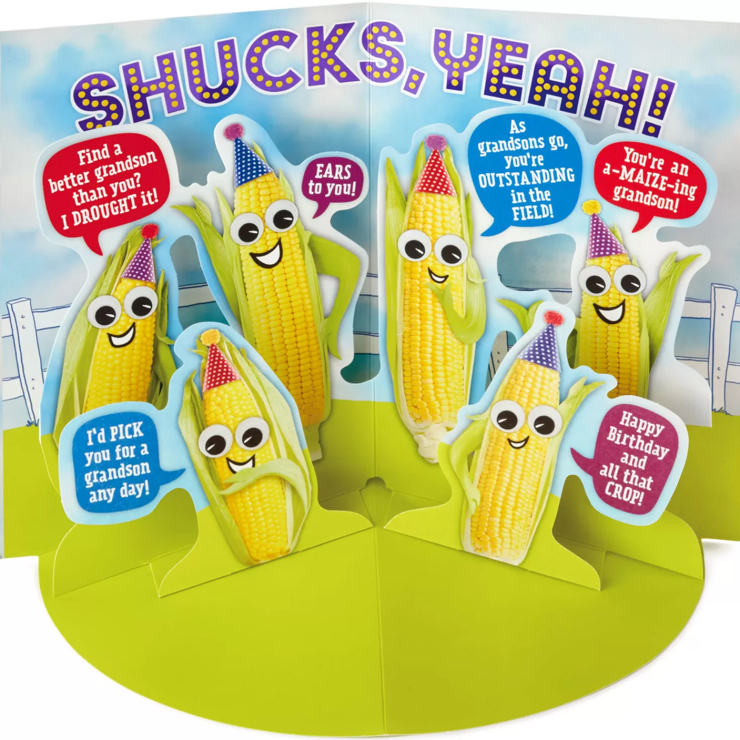 Birthday>Hallmark So Corny Funny Pop-Up Birthday Card For Grandson