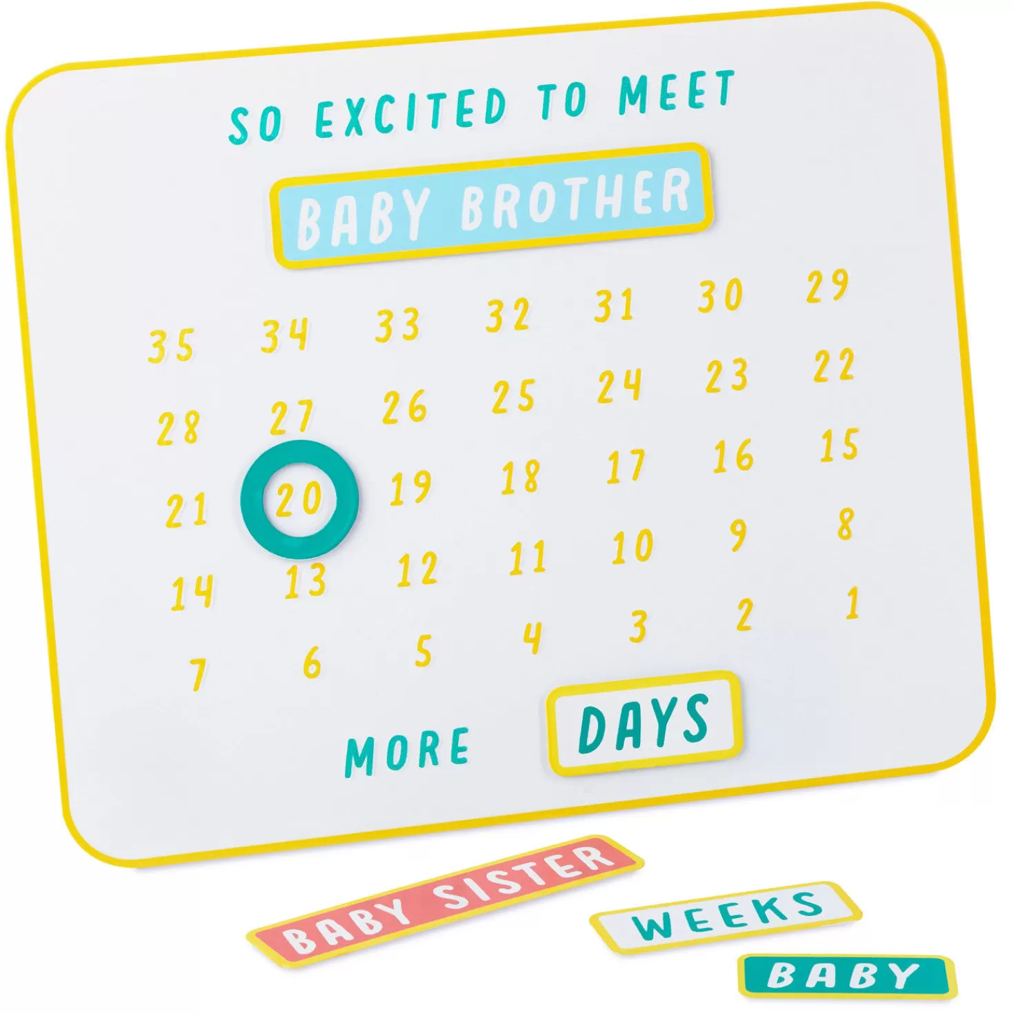 Best So Excited To Meet You Magnetic Baby Countdown Board Baby