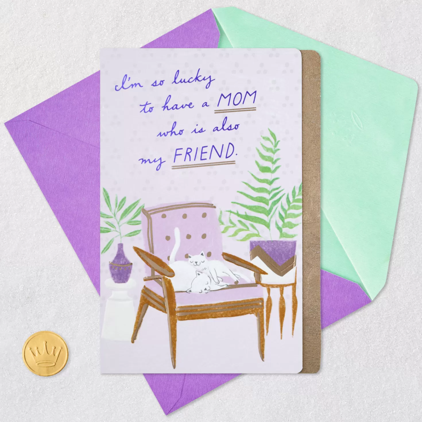Birthday>Hallmark So Lucky You'Re My Mom And My Friend Birthday Card