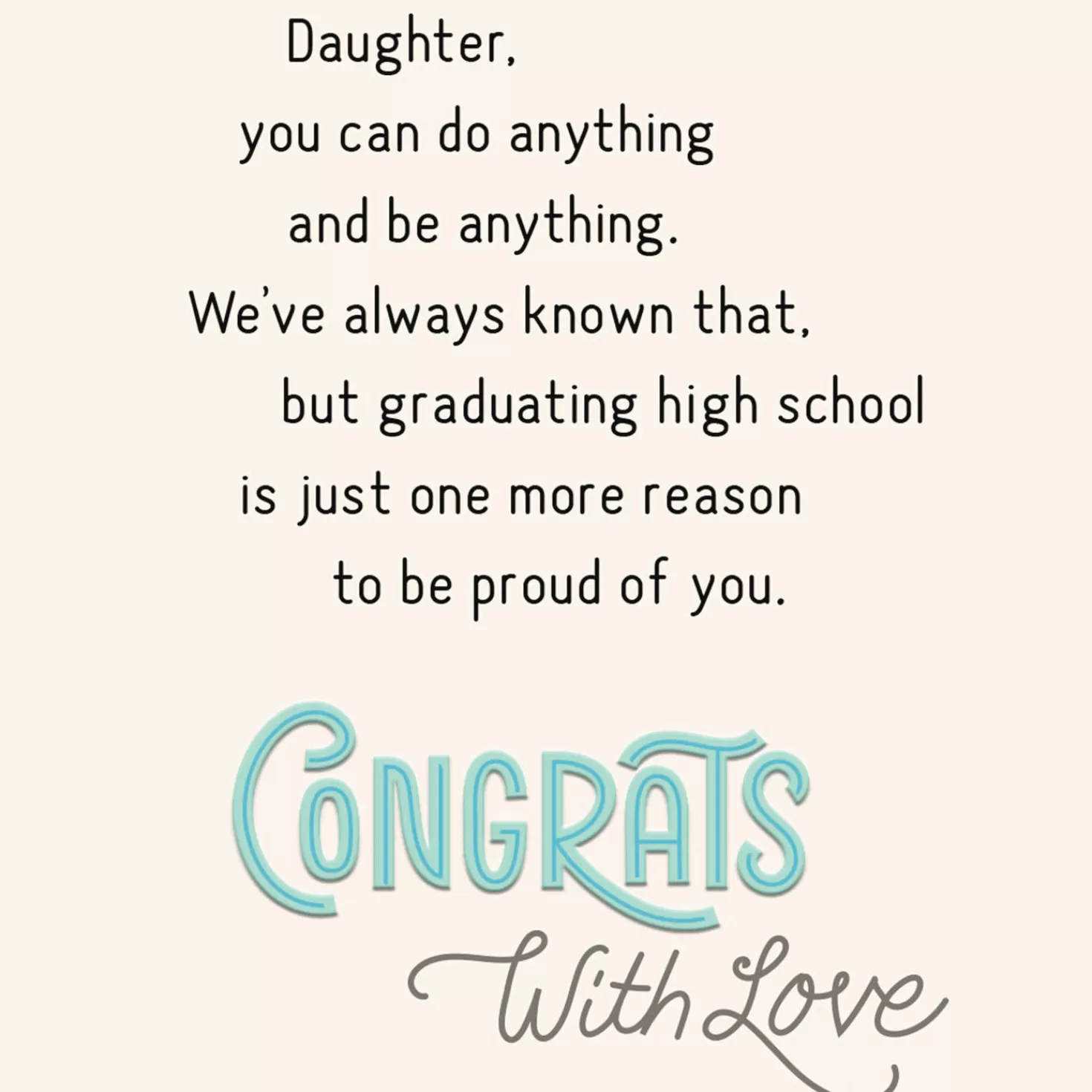Clearance So Proud Of You High School Graduation Card For Daughter Graduation