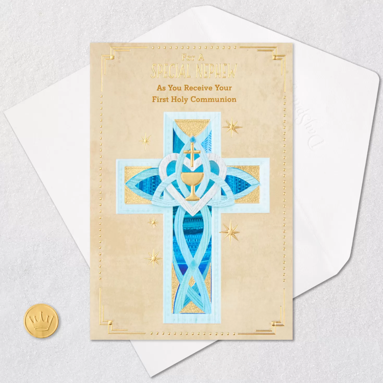 Fashion So Proud Of You Religious First Communion Card For Nephew First Communion