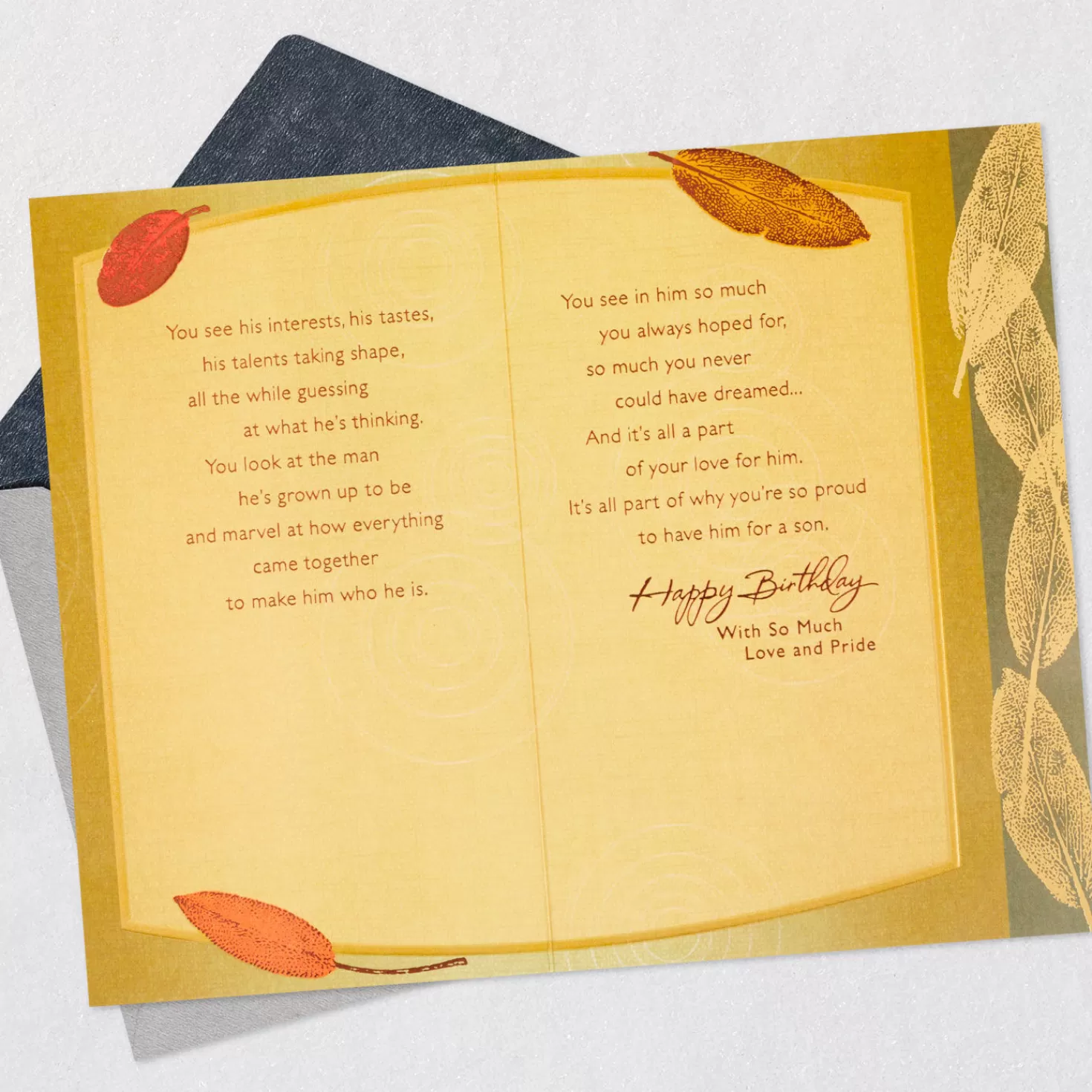 Birthday>Hallmark So Proud To Have You For A Son Birthday Card