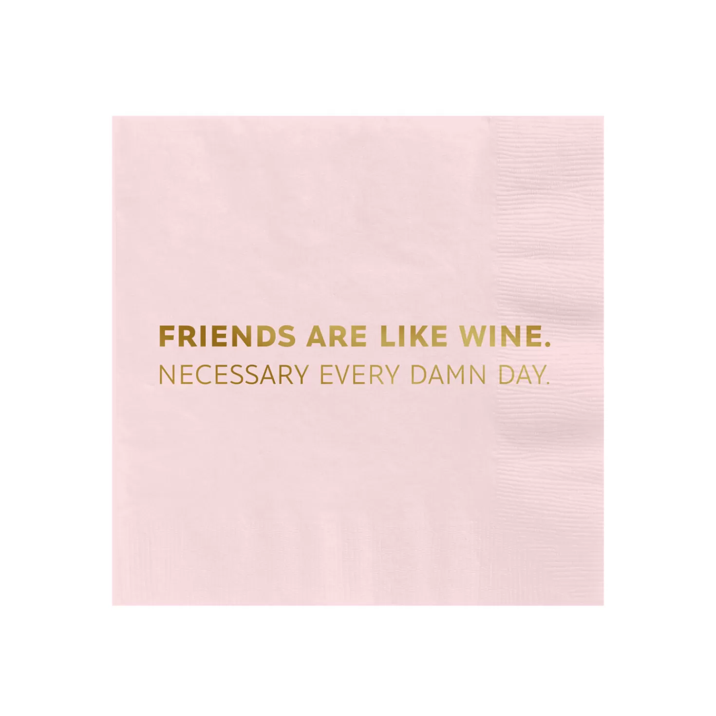 Birthday>Hallmark Soft Pink " Friends Are Like Wine" Cocktail Napkins, Set Of 16
