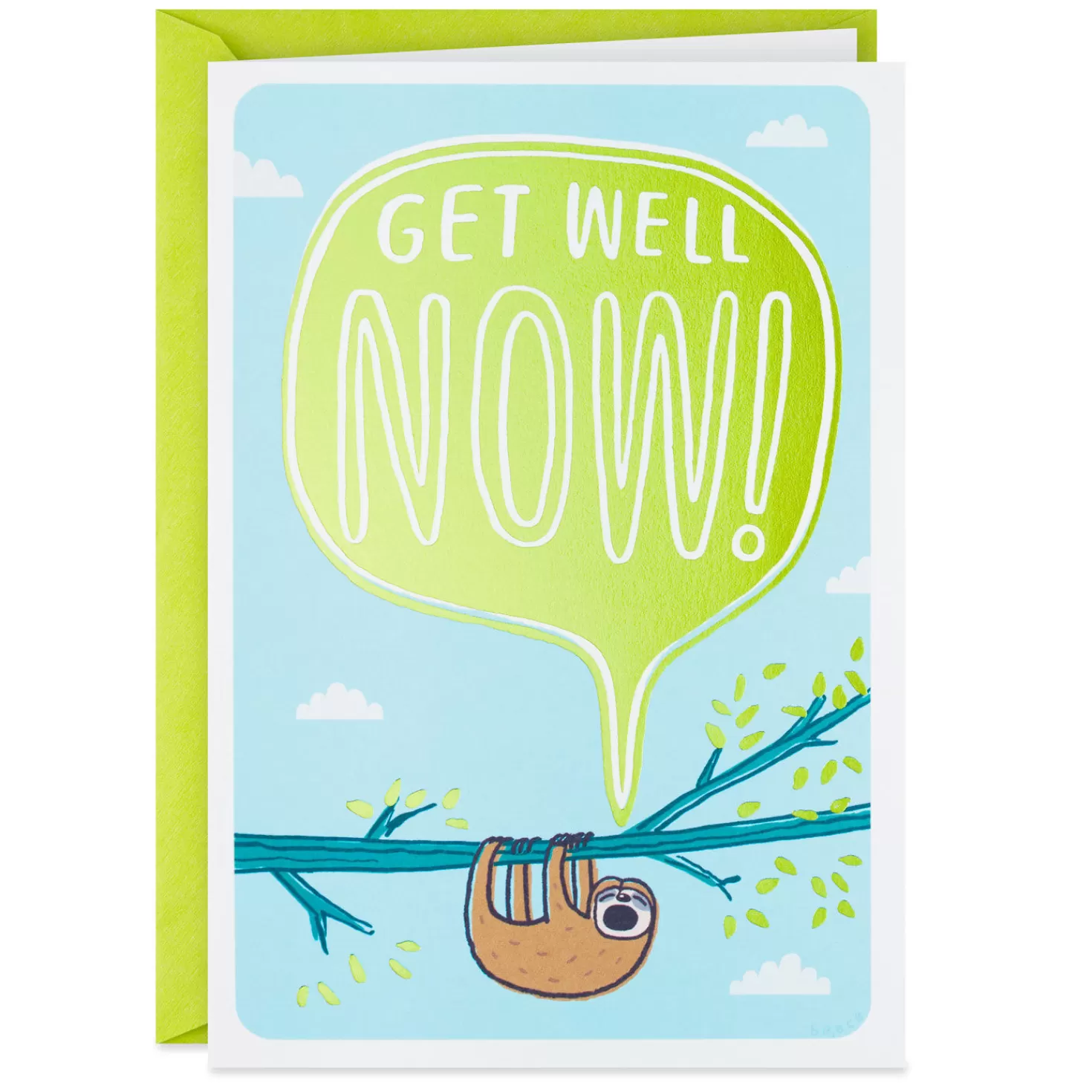 Discount Sorry To Yell Sloth Funny Get Well Card Get Well