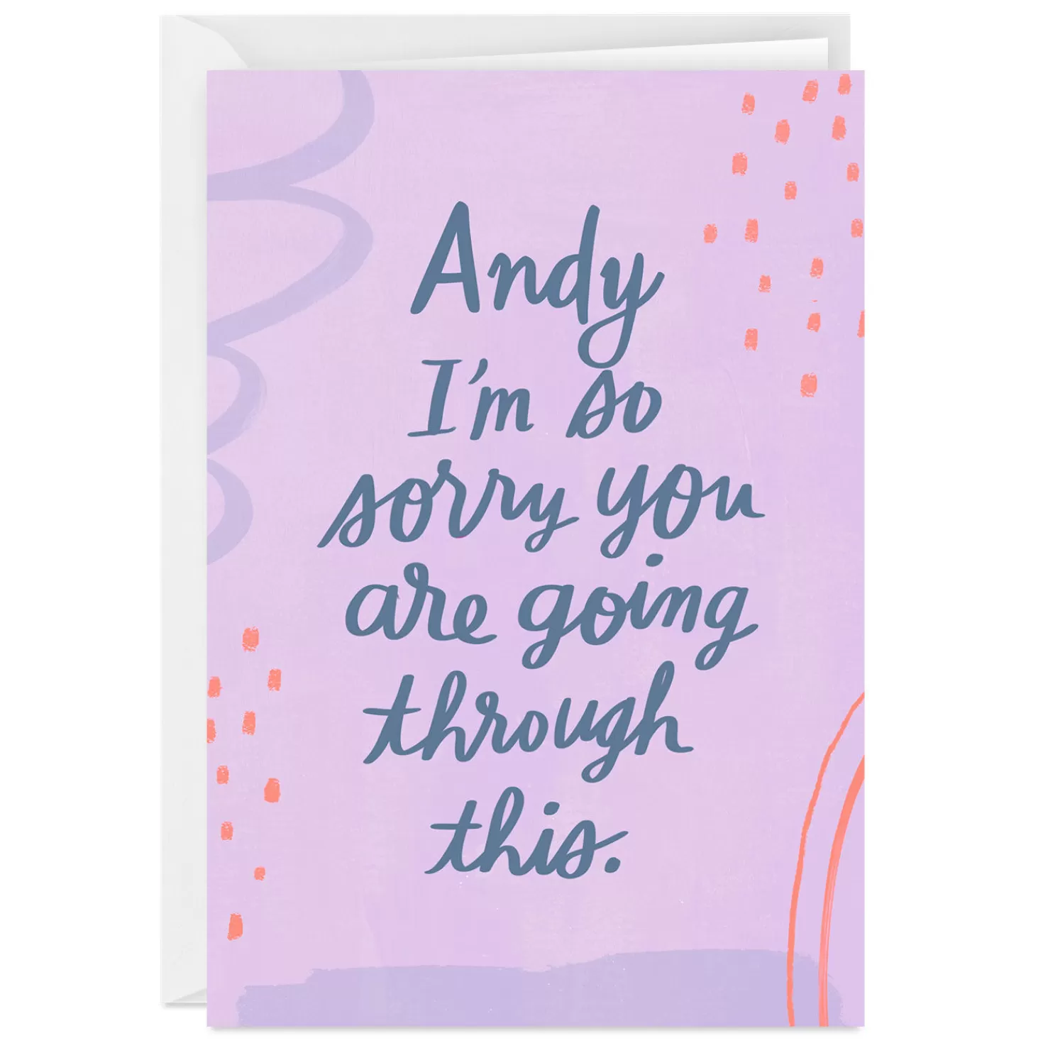 Store Sorry You'Re Going Through This Folded Thinking Of You Photo Card Get Well