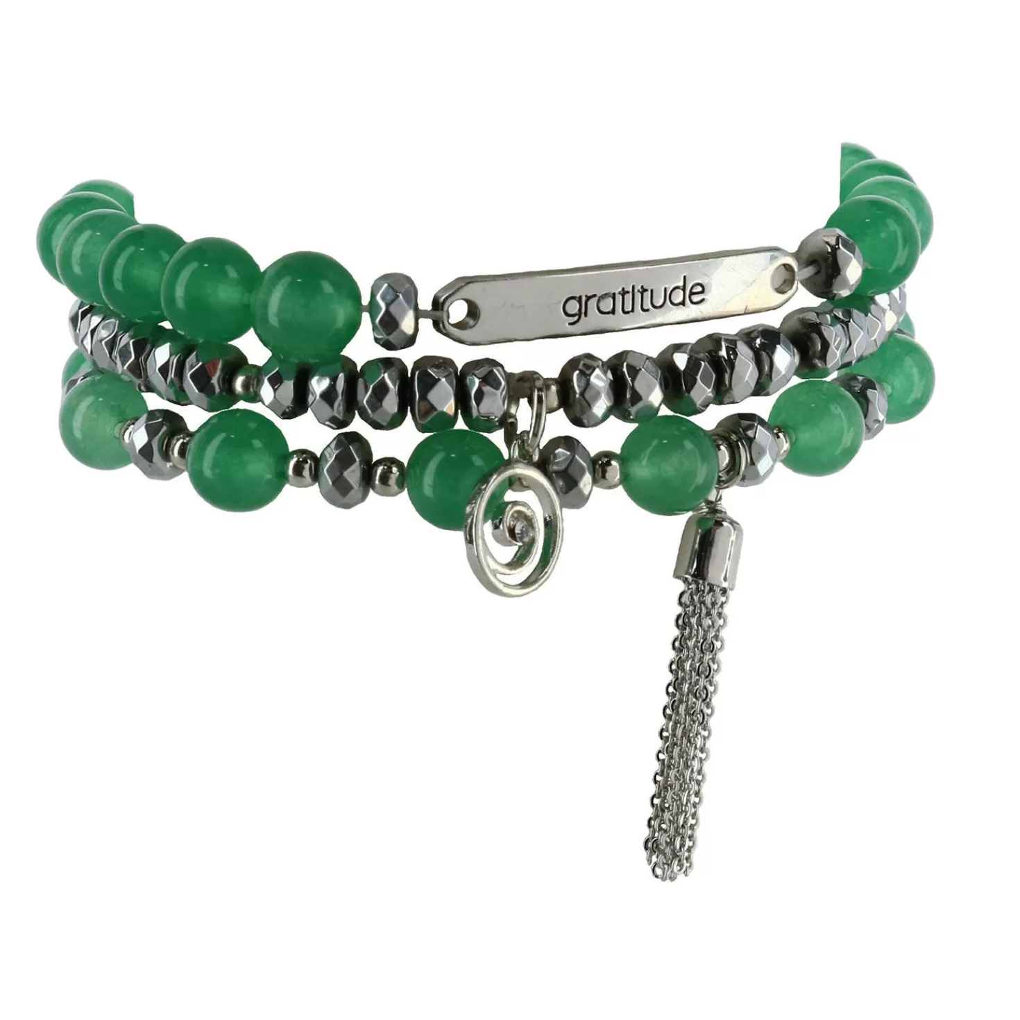 Hot Soul Stacks Gratitude Beaded Stretch Bracelets, Set Of 3 Encouragement