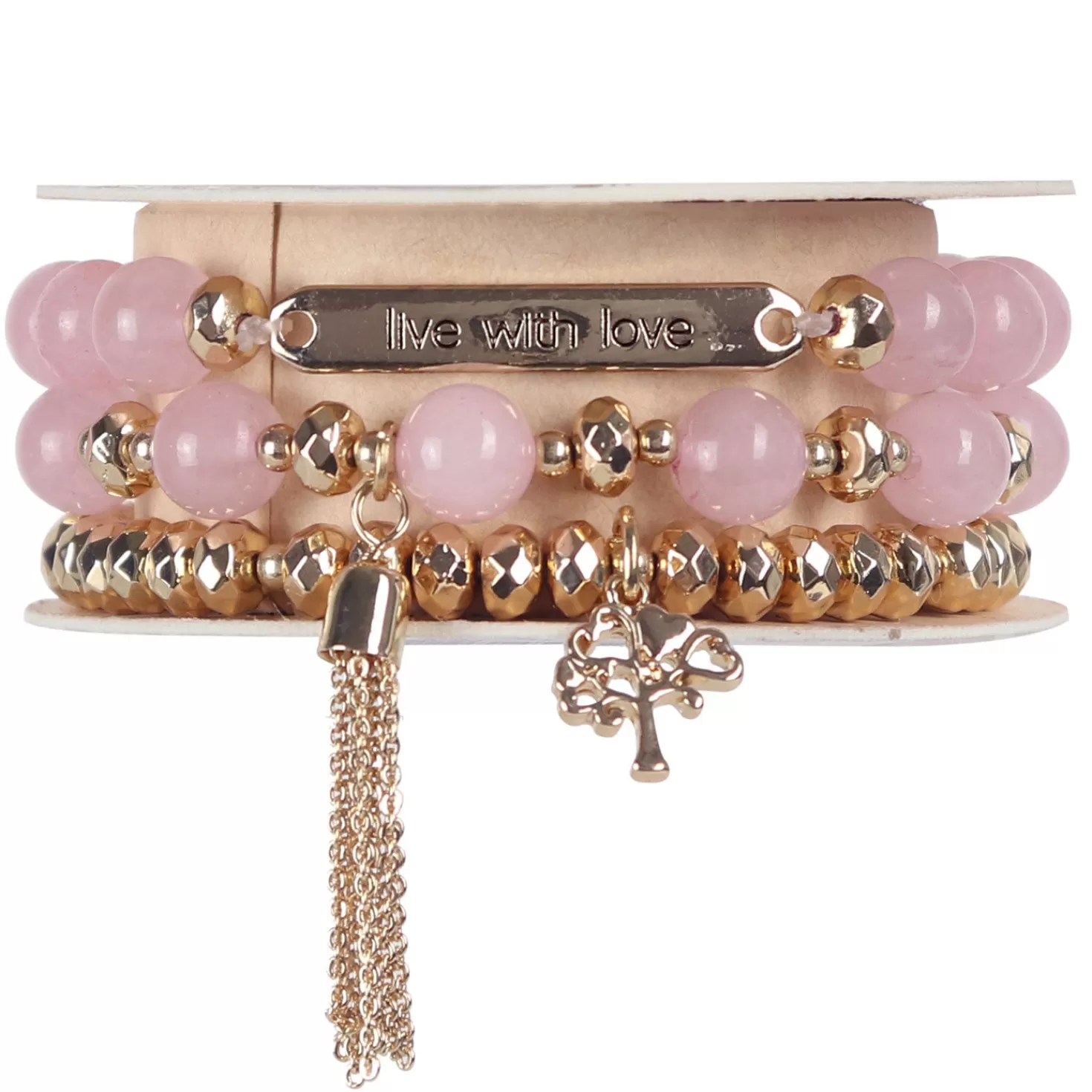 Flash Sale Soul Stacks Live With Love Beaded Stretch Bracelets, Set Of 3 Encouragement