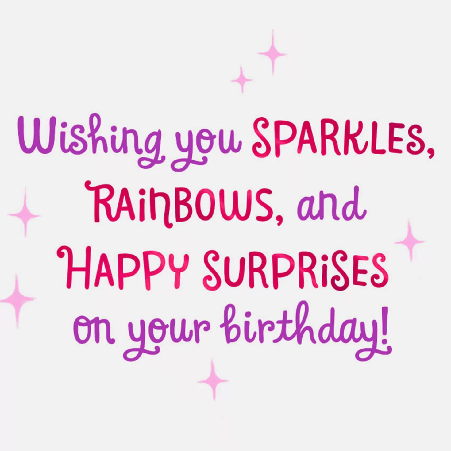 Birthday>Hallmark Sparkles And Rainbows Cute Unicorn First Birthday Card