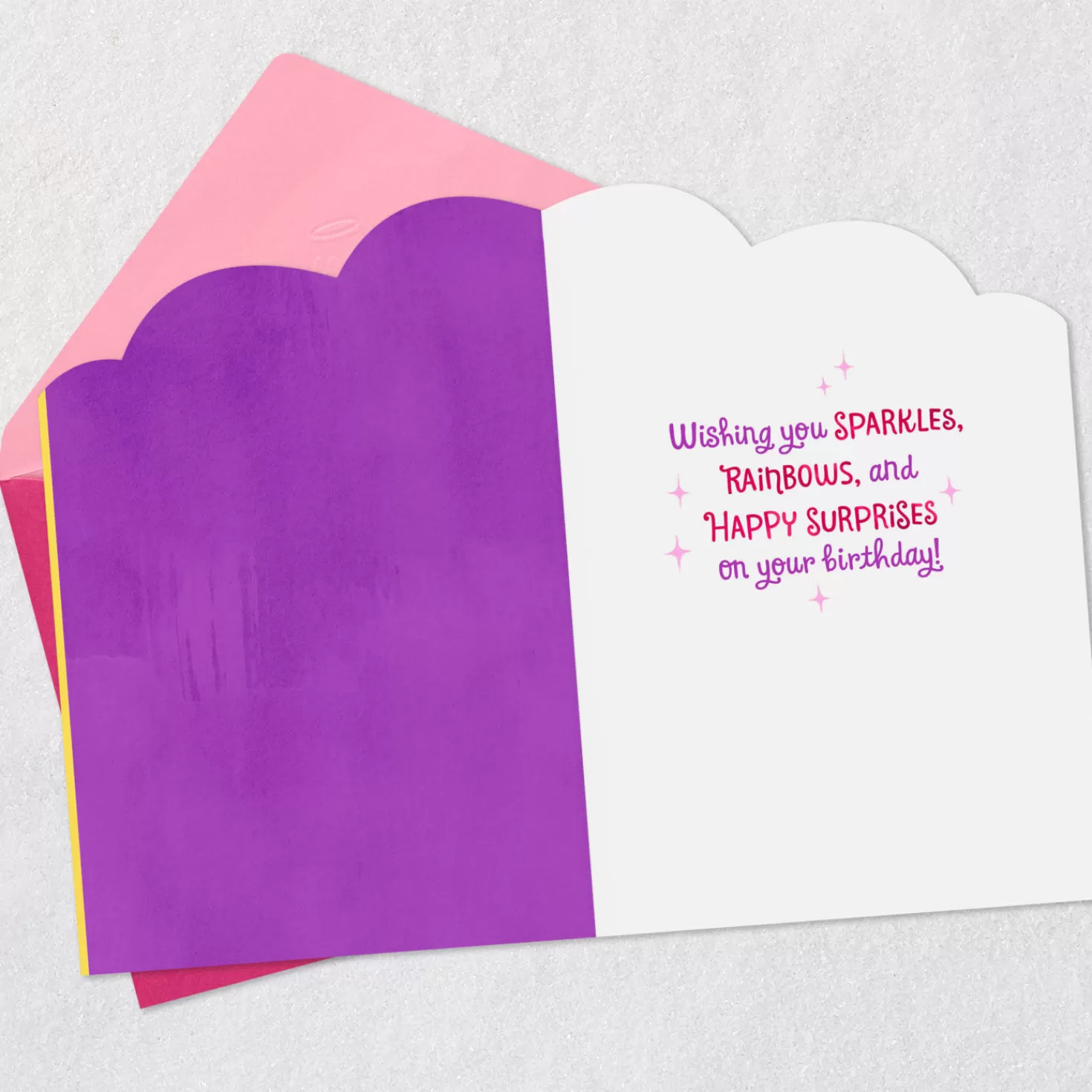 Birthday>Hallmark Sparkles And Rainbows Cute Unicorn First Birthday Card