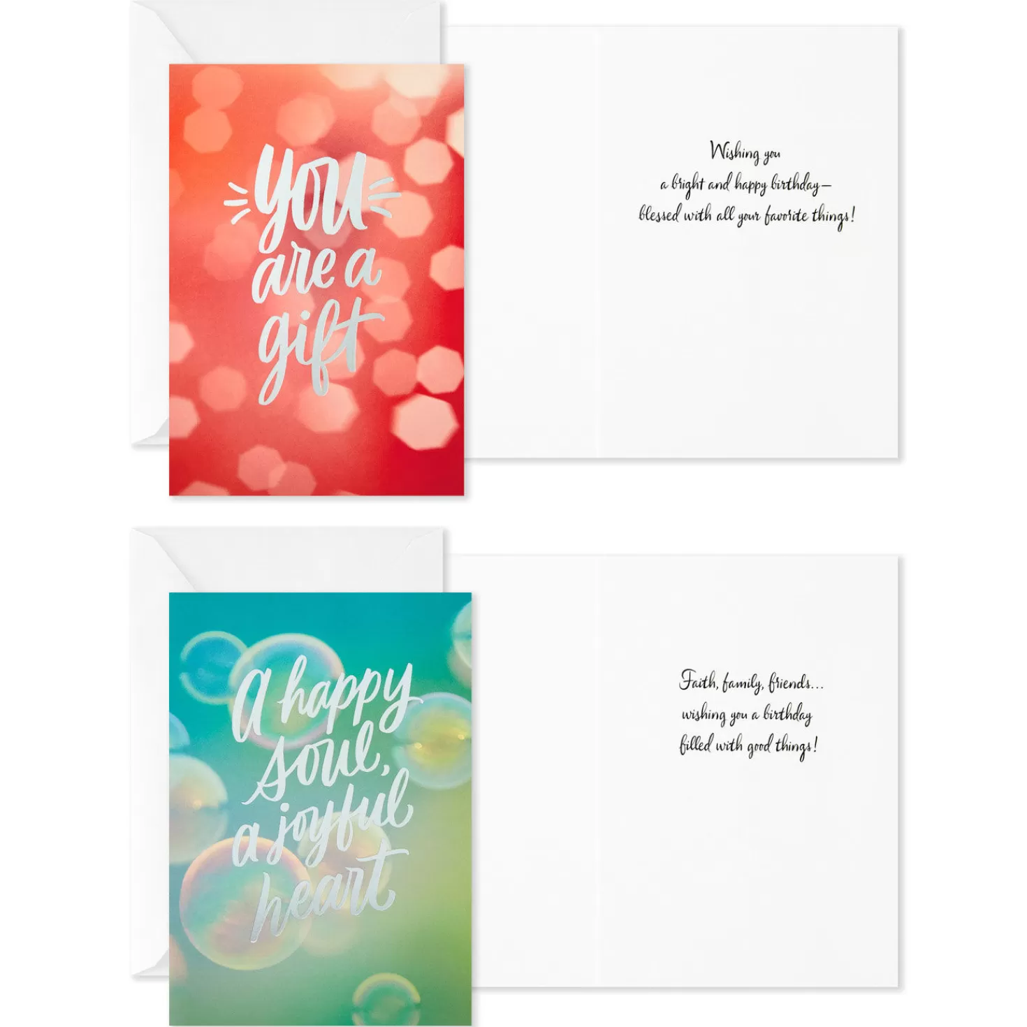 Birthday>Hallmark Sparkling Wishes Boxed Blank Birthday Cards Assortment, Pack Of 12