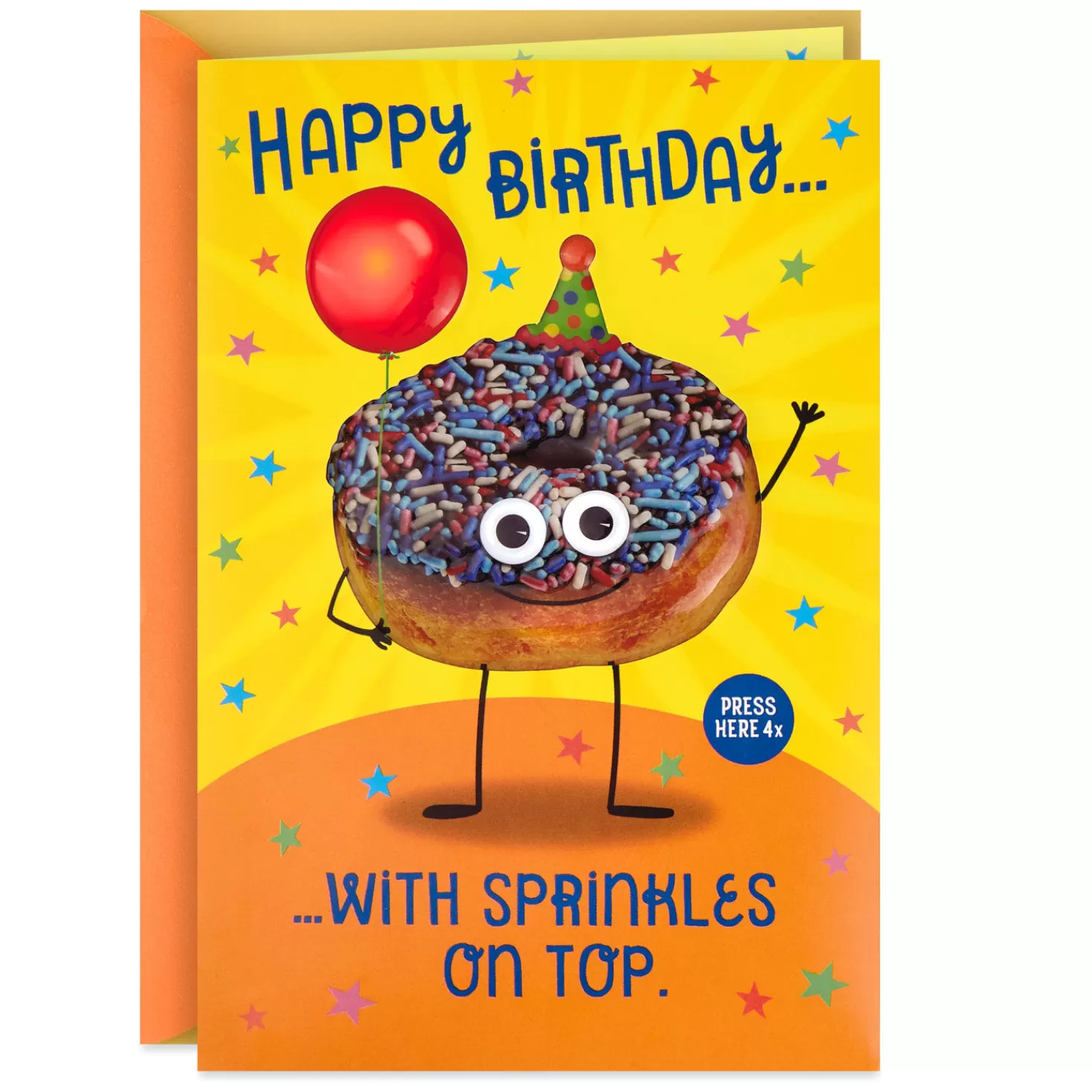 Birthday>Hallmark Sprinkles Donut Birthday Card With Sound And Light