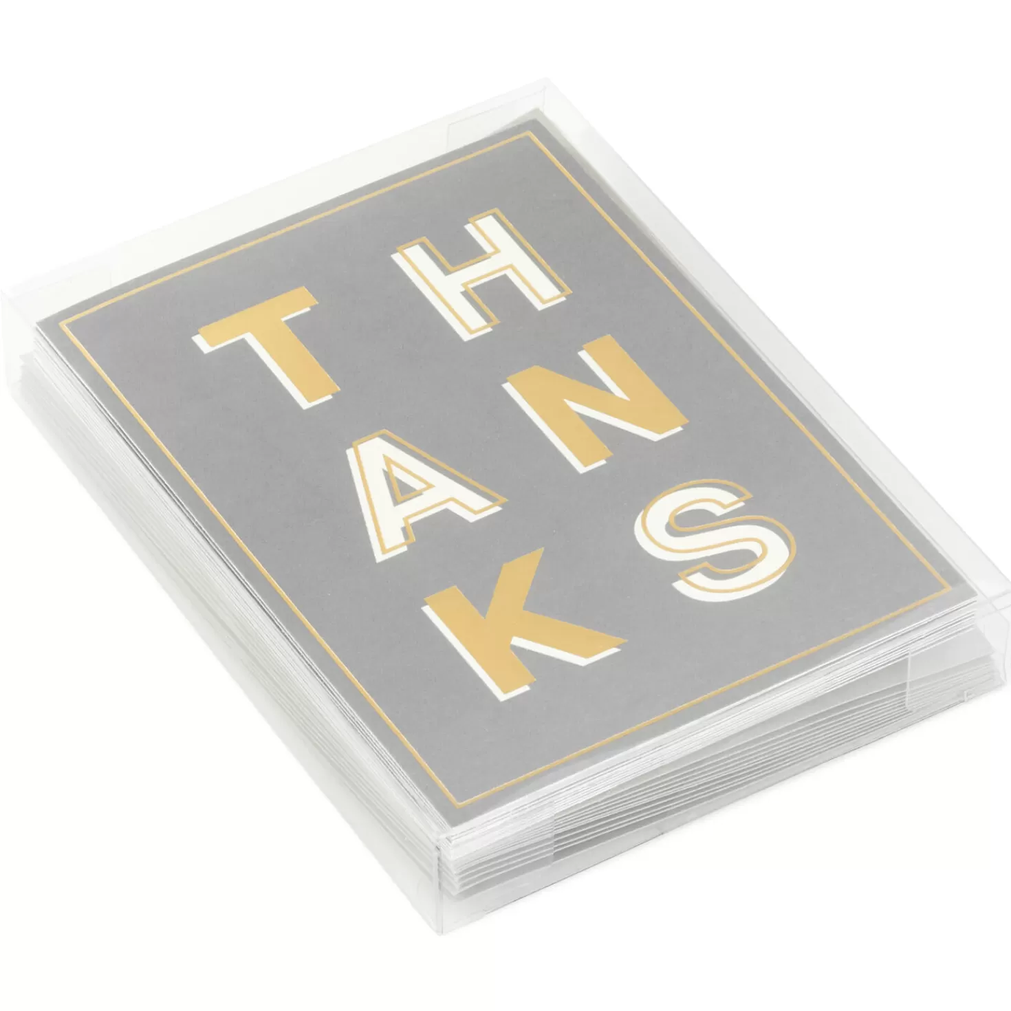 Cheap Stacked Thanks Blank Thank-You Notes, Pack Of 10 Thank You
