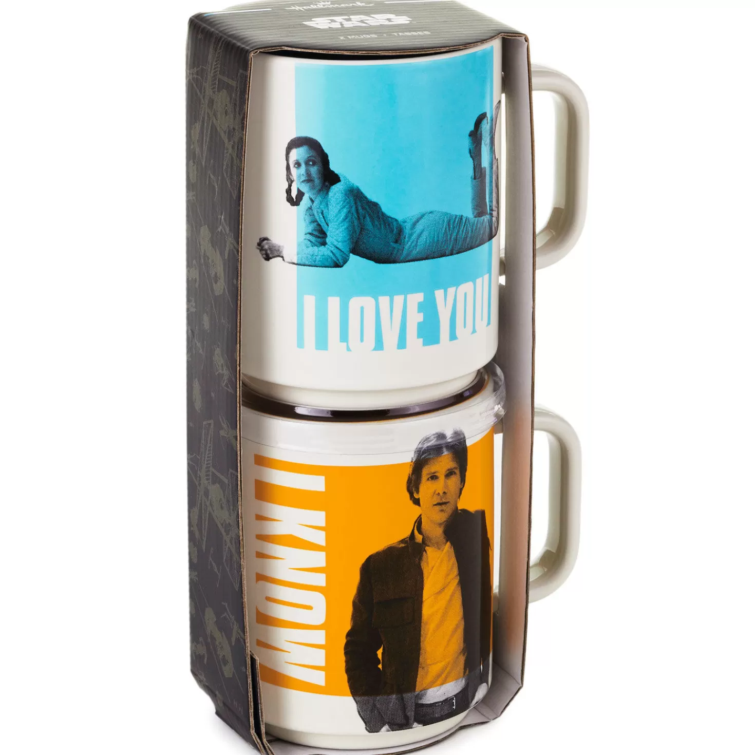 Fashion Star Wars™ Han Solo™ And Princess Leia™ Bespin™ I Love You I Know Stacking Mugs, Set Of 2 Wedding