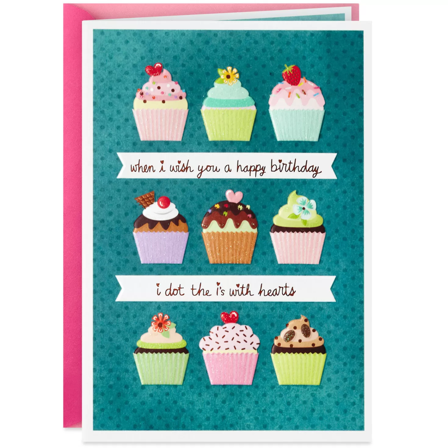 Birthday>Hallmark Stay Sweet Hearts And Cupcakes Birthday Card For Her