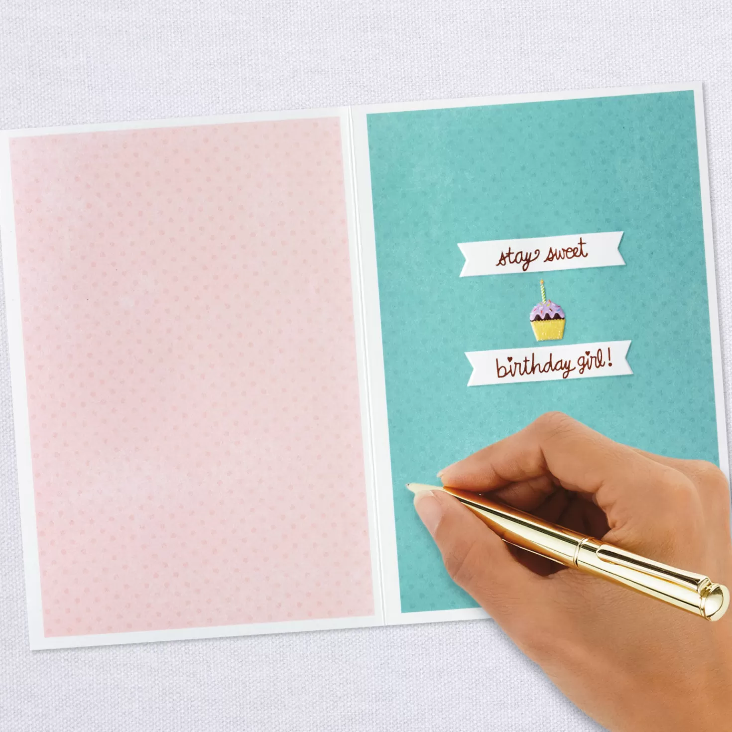 Birthday>Hallmark Stay Sweet Hearts And Cupcakes Birthday Card For Her