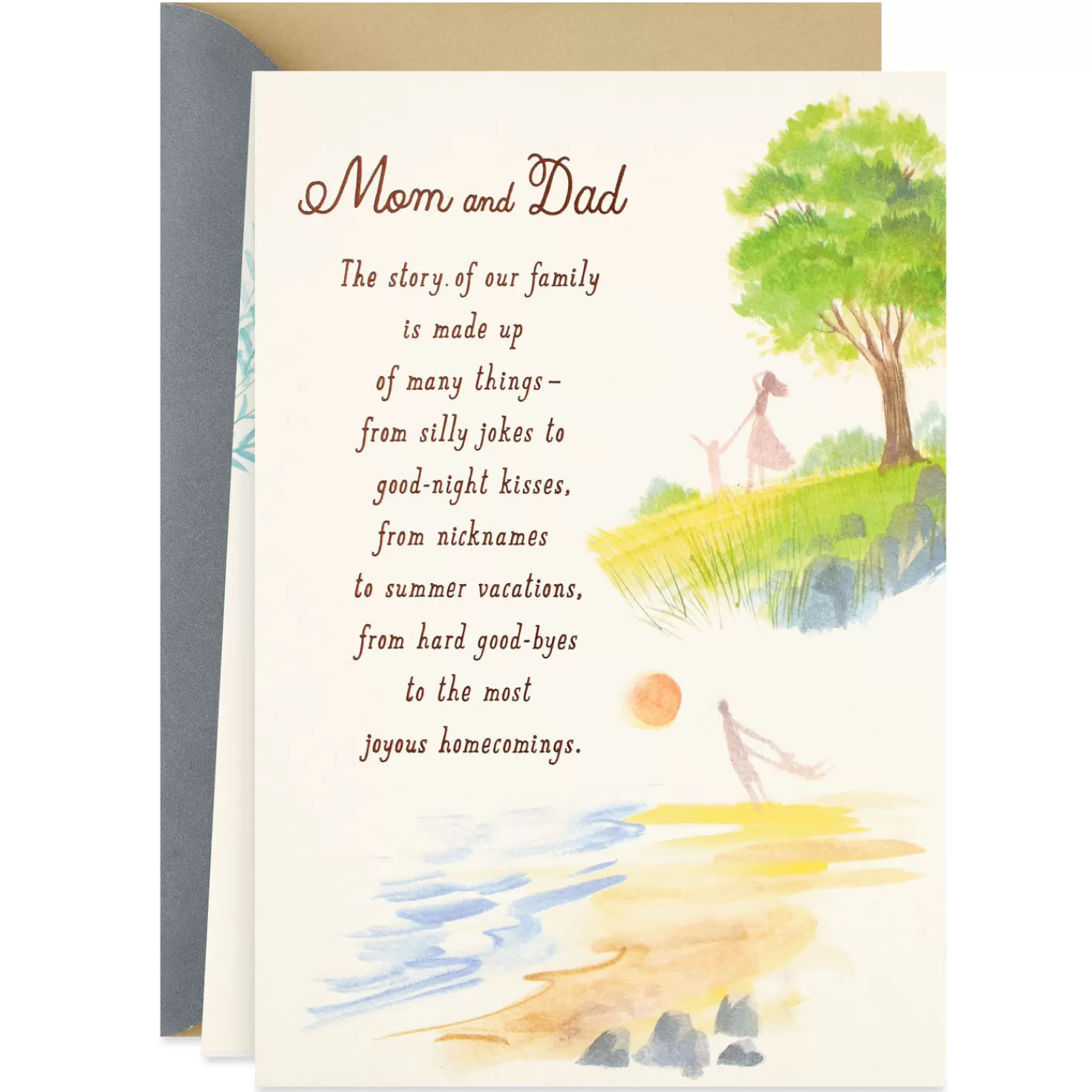 Anniversary>Hallmark Story Of Our Family Anniversary Card For Mom And Dad