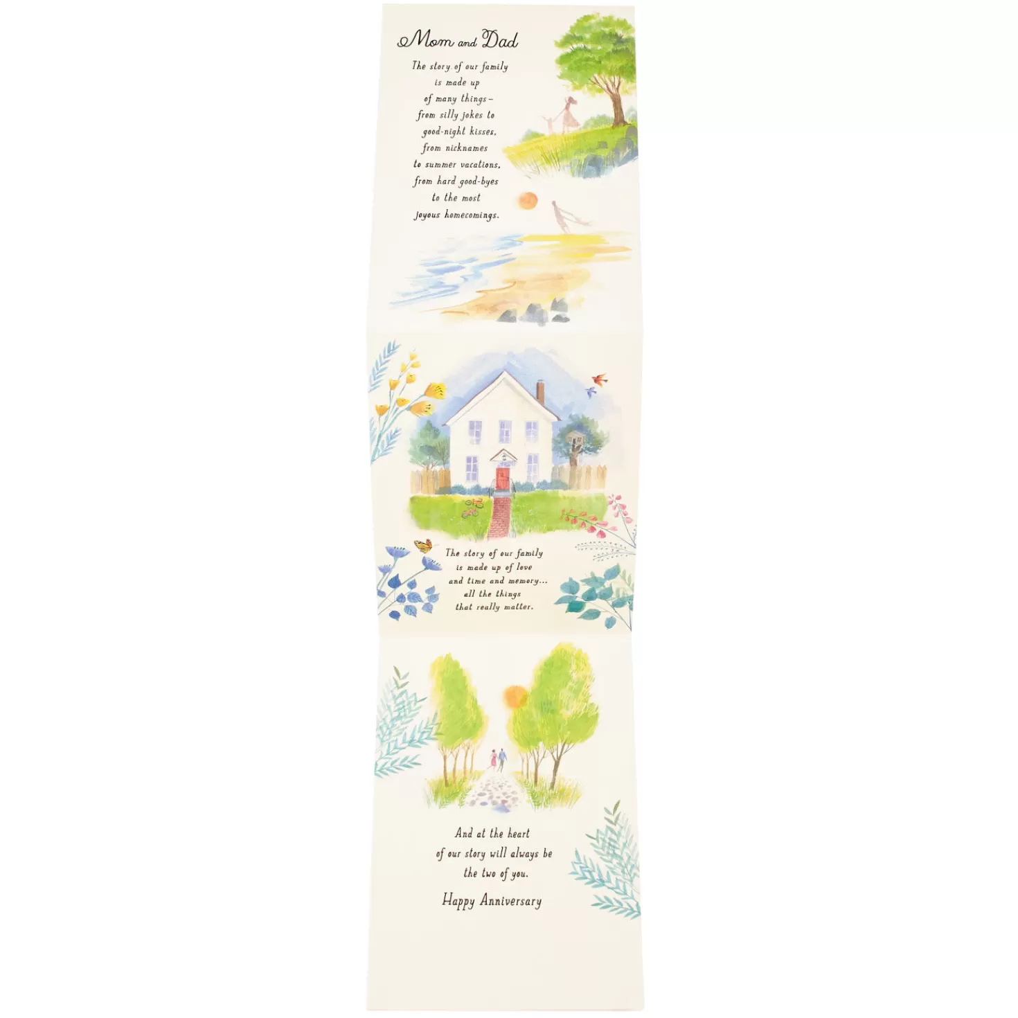 Anniversary>Hallmark Story Of Our Family Anniversary Card For Mom And Dad