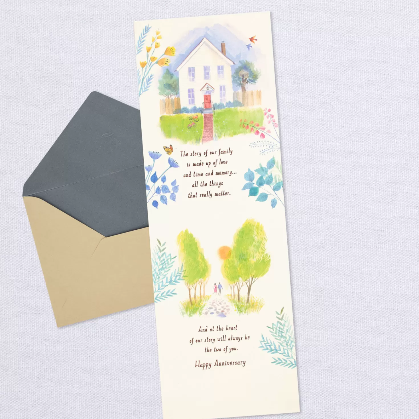 Anniversary>Hallmark Story Of Our Family Anniversary Card For Mom And Dad