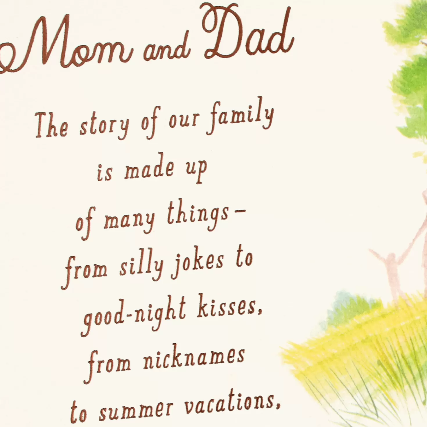 Anniversary>Hallmark Story Of Our Family Anniversary Card For Mom And Dad