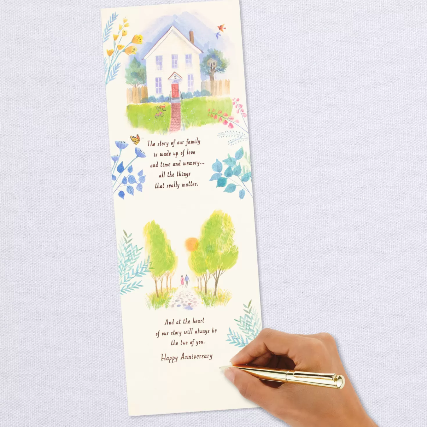 Anniversary>Hallmark Story Of Our Family Anniversary Card For Mom And Dad