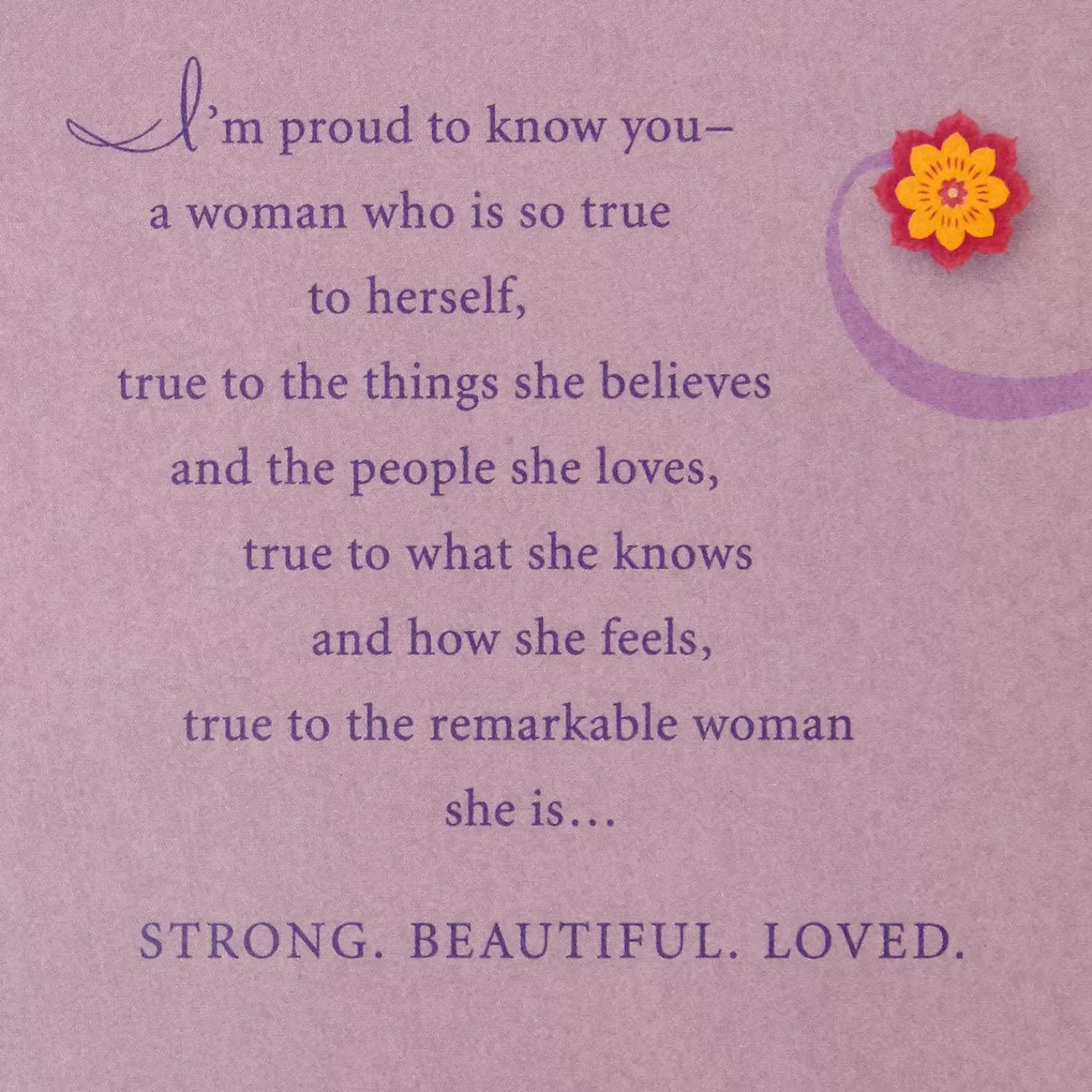 Birthday>Hallmark Strong, Beautiful, Loved Woman Birthday Card