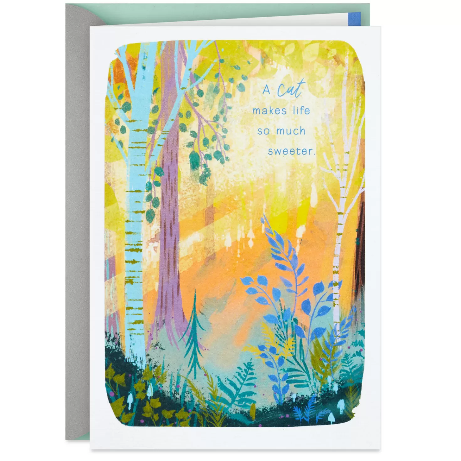 Outlet Sunlit Forest Sympathy Card For Loss Of Cat Sympathy