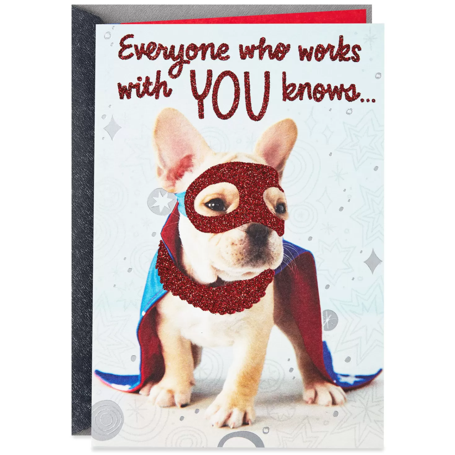 Clearance Super Hero Dog Happy Work Anniversary Card Congratulations
