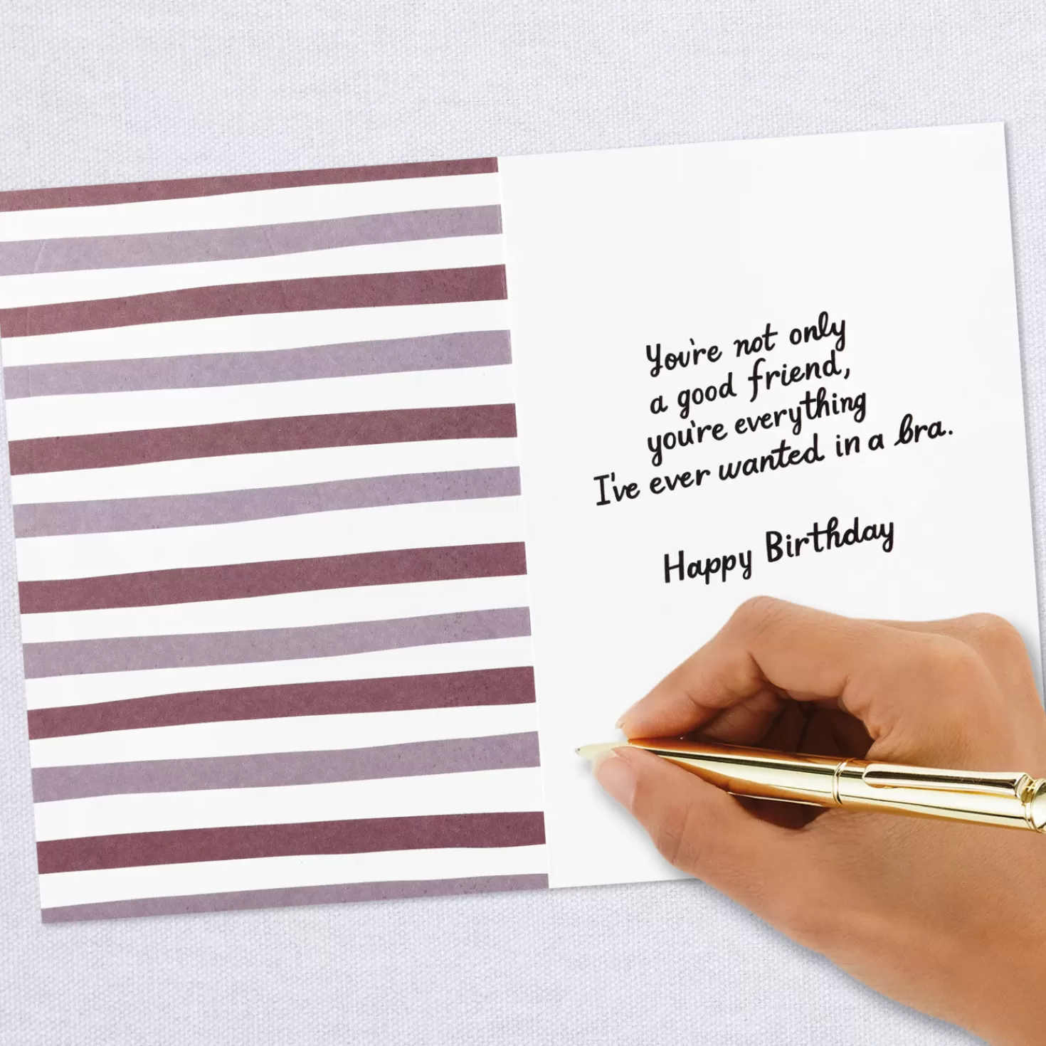 Birthday>Hallmark Supportive Like A Bra Funny Birthday Card For Friend