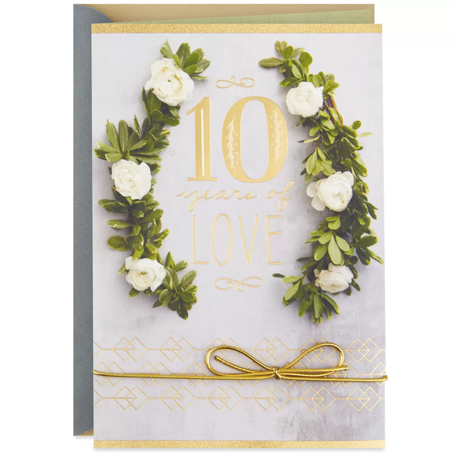 Anniversary>Hallmark Ten Years Of Love 10Th Anniversary Card