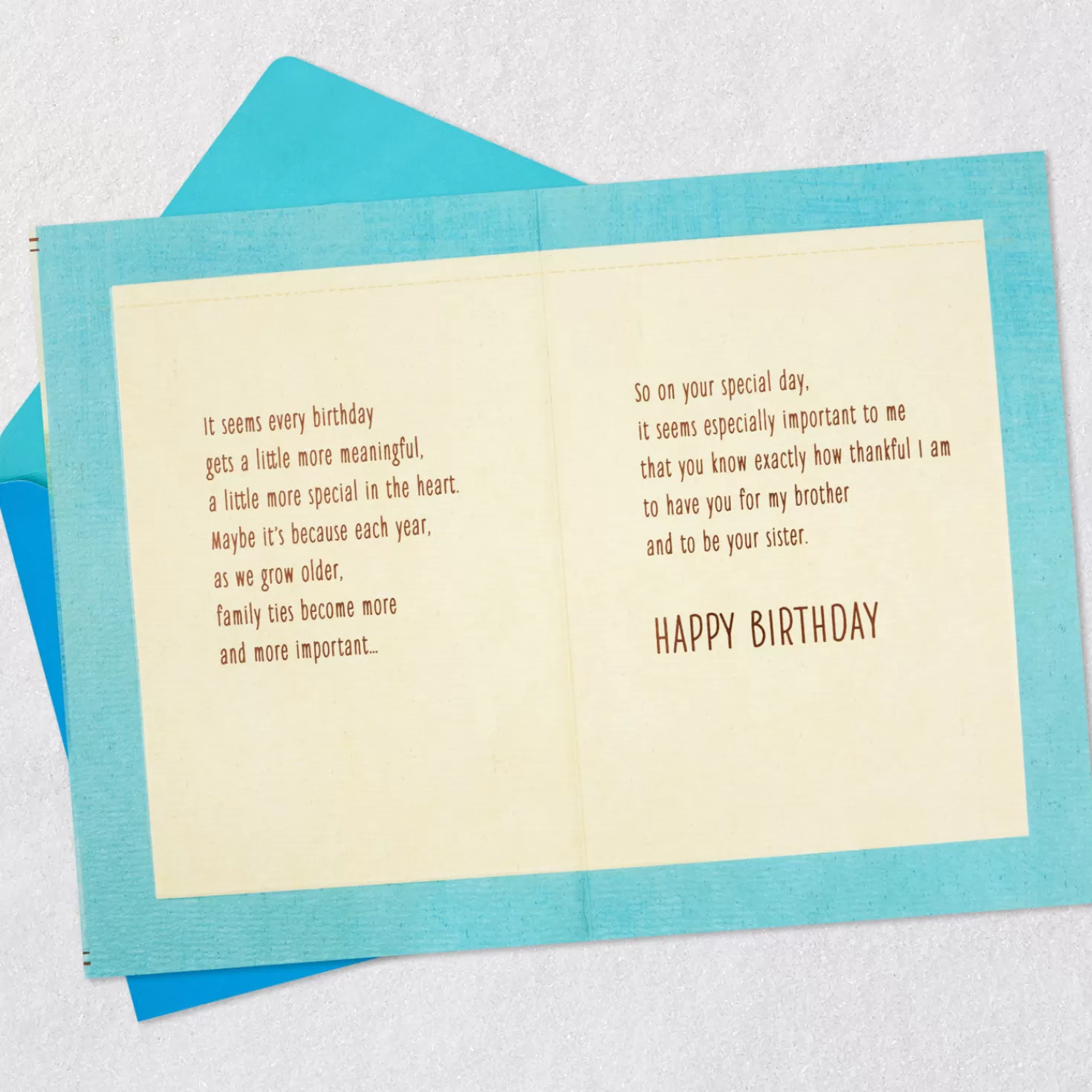 Birthday>Hallmark Thankful For You Birthday Card For Brother From Sister