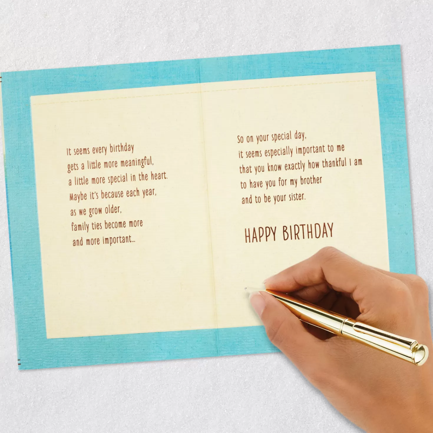 Birthday>Hallmark Thankful For You Birthday Card For Brother From Sister