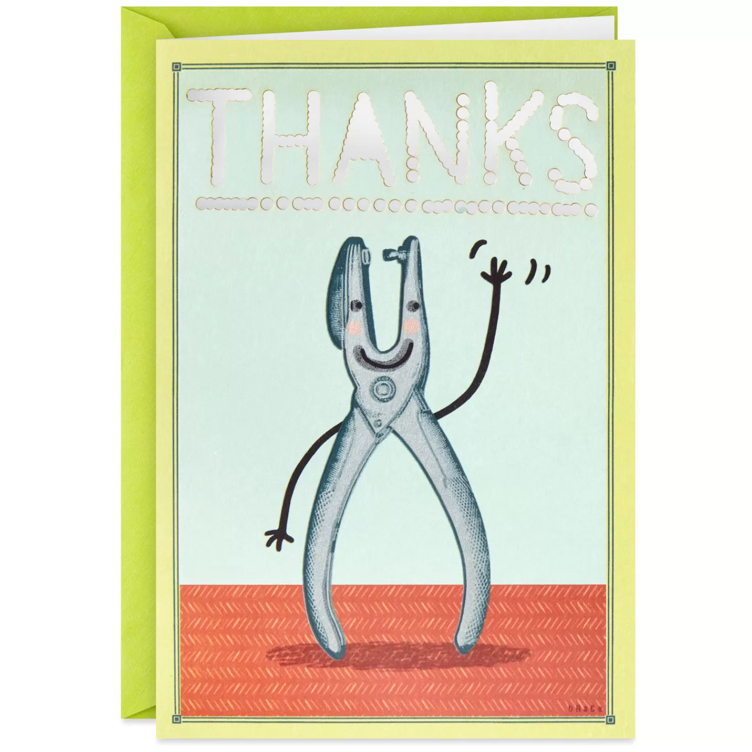 Shop Thanks A Hole Punch Funny Thank-You Card Teacher Appreciation