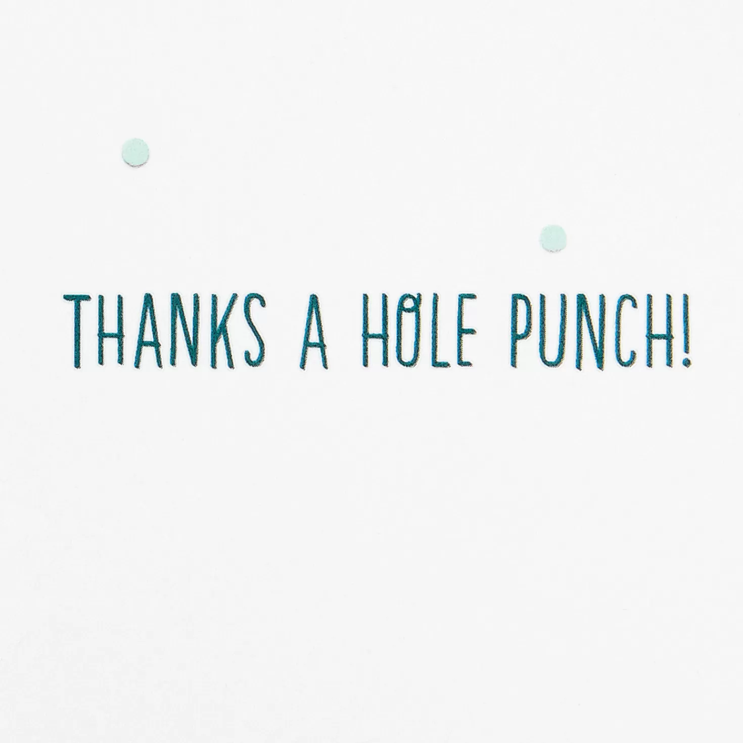 Shop Thanks A Hole Punch Funny Thank-You Card Teacher Appreciation