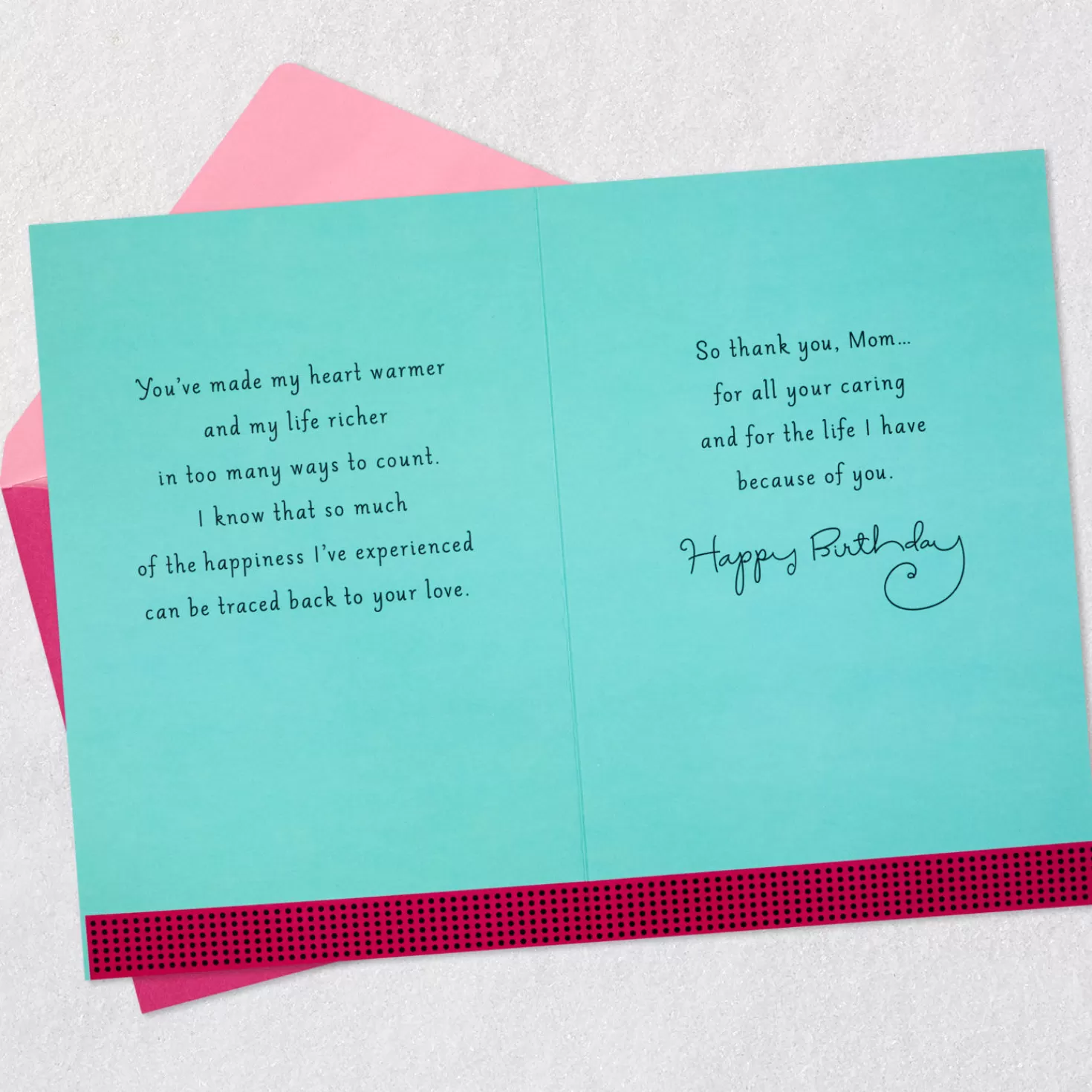 Birthday>Hallmark Thanks For Your Love And Caring Birthday Card For Mom